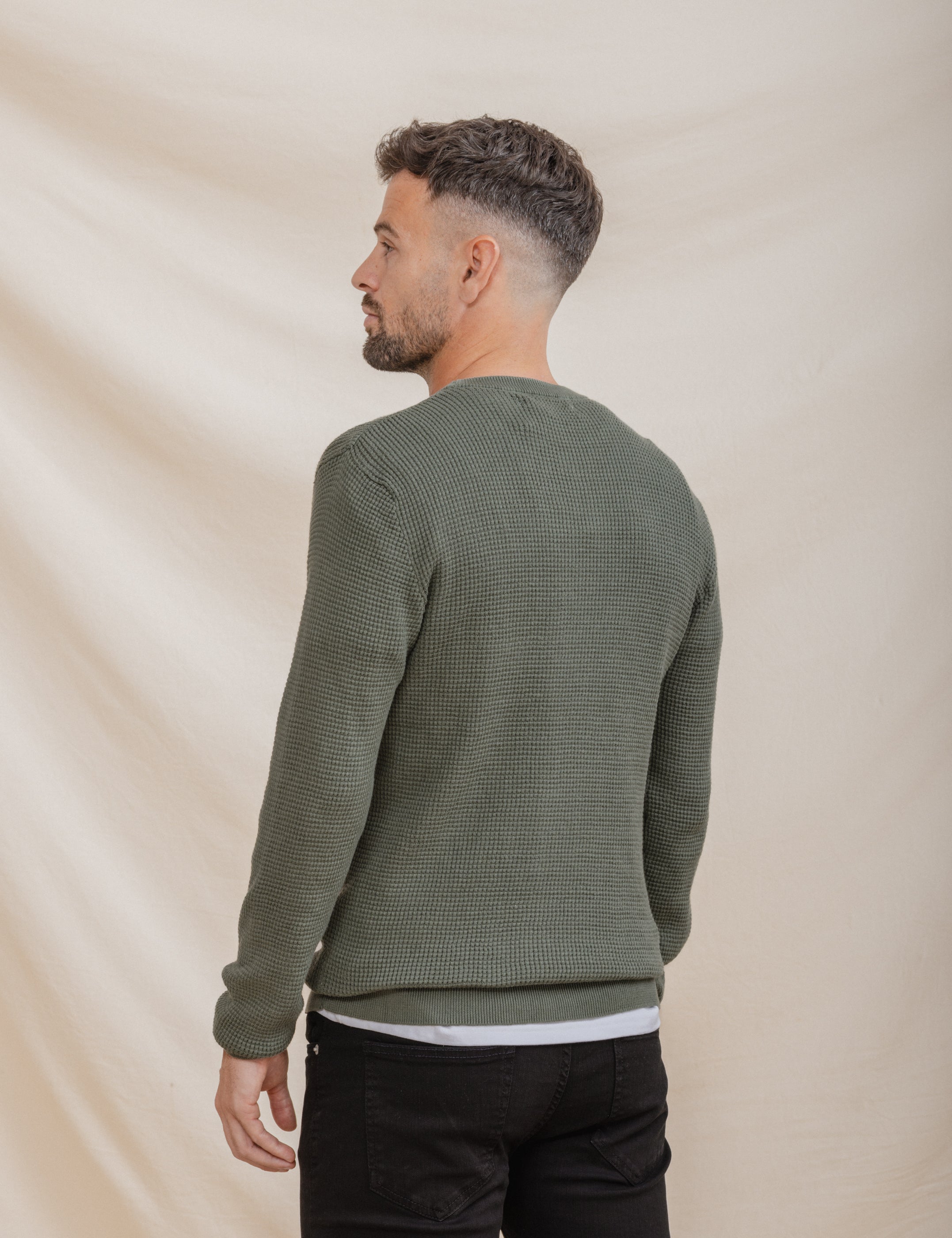 JERSEY ESTRUCTURA CUADRILLÉ VERDE