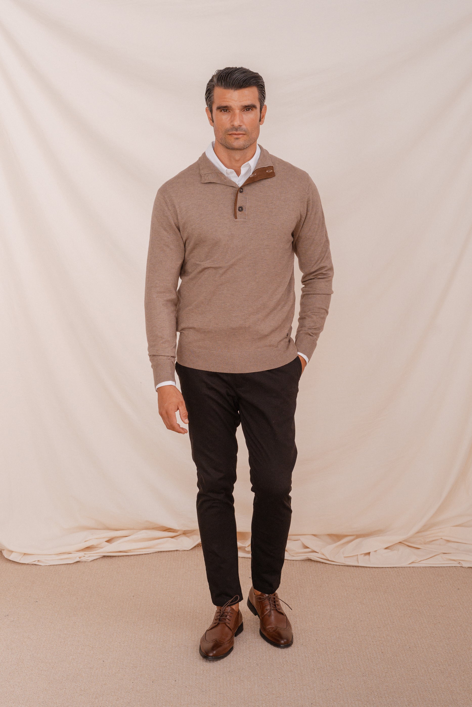 JERSEY CUELLO POLO VIVOS BEIGE