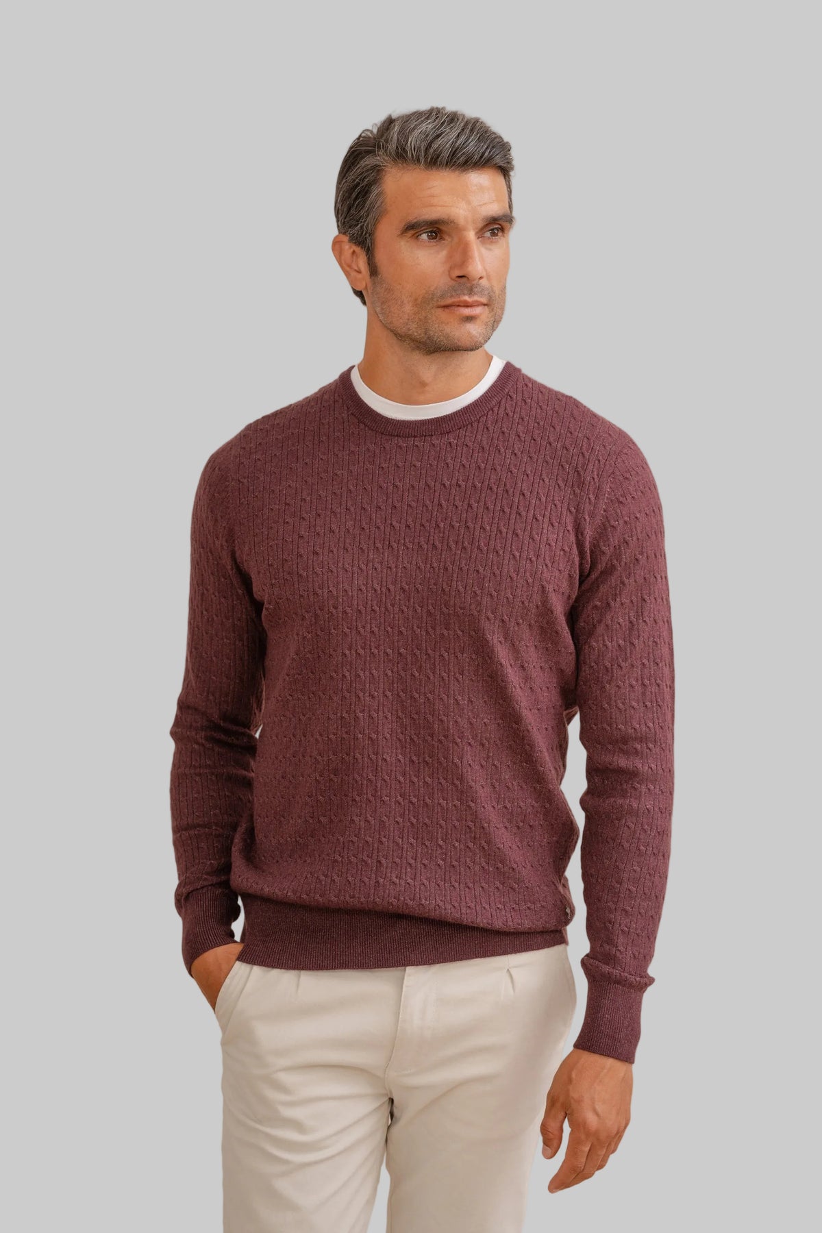 JERSEY NUDOS BURDEOS
