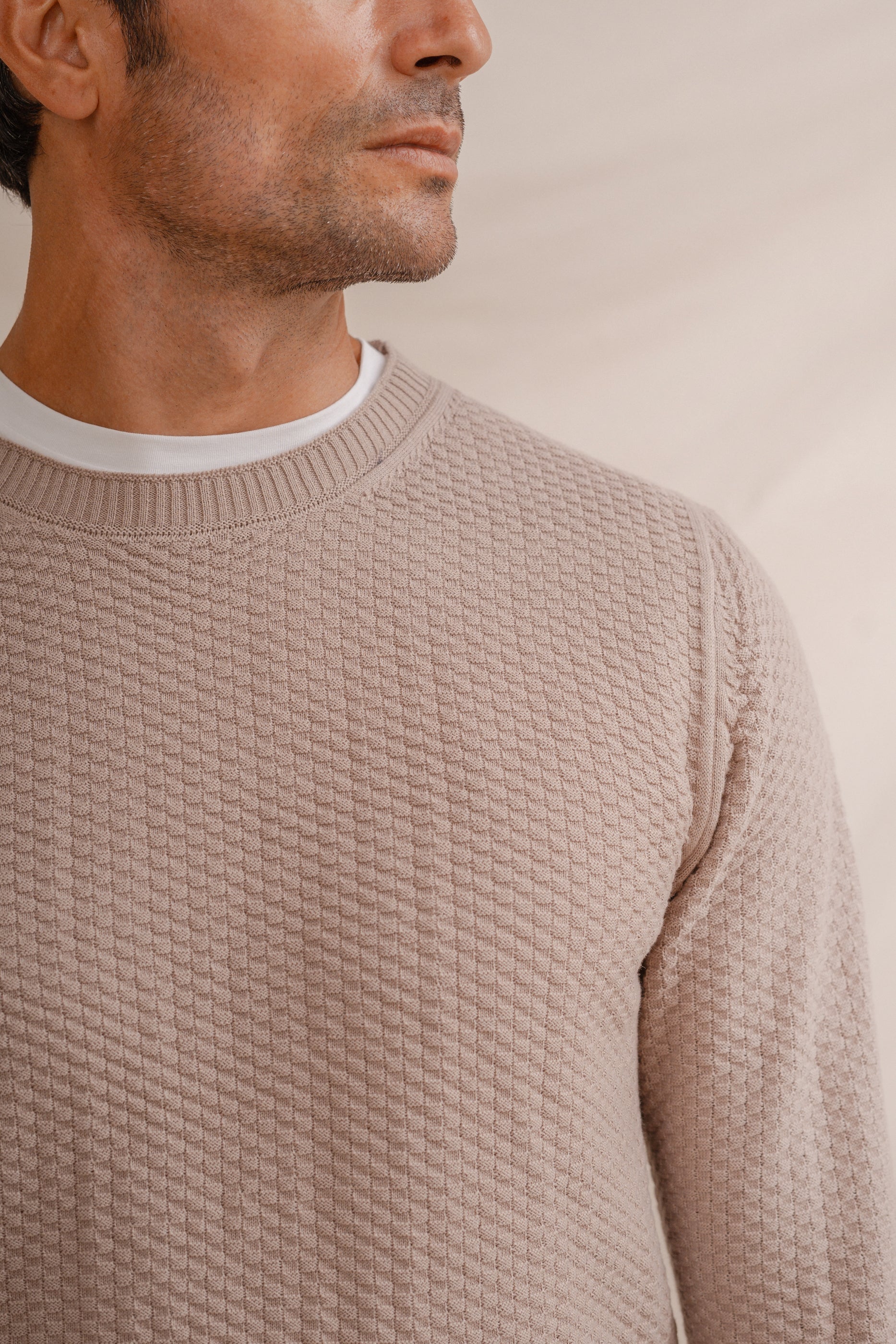 JERSEY ESTRUCTURA BEIGE