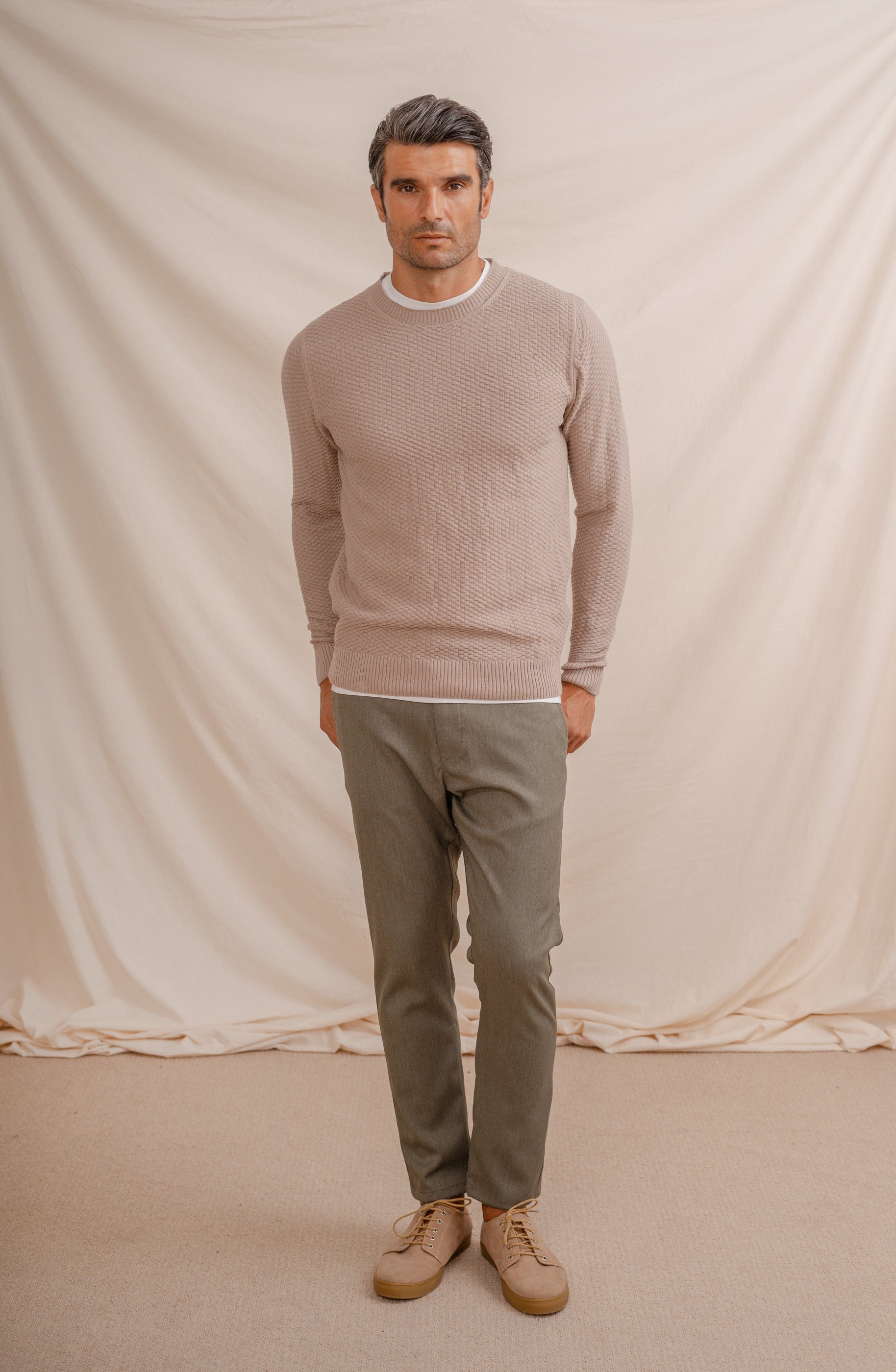 JERSEY ESTRUCTURA BEIGE