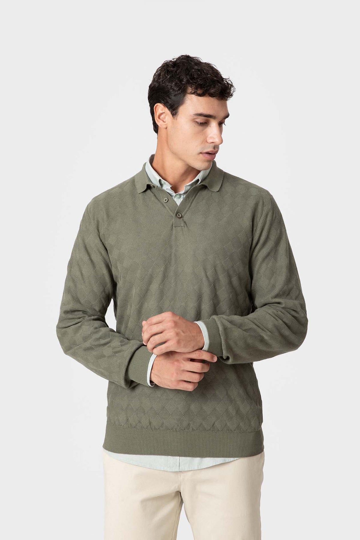 JERSEY POLO ESTRUCTURA VERDE