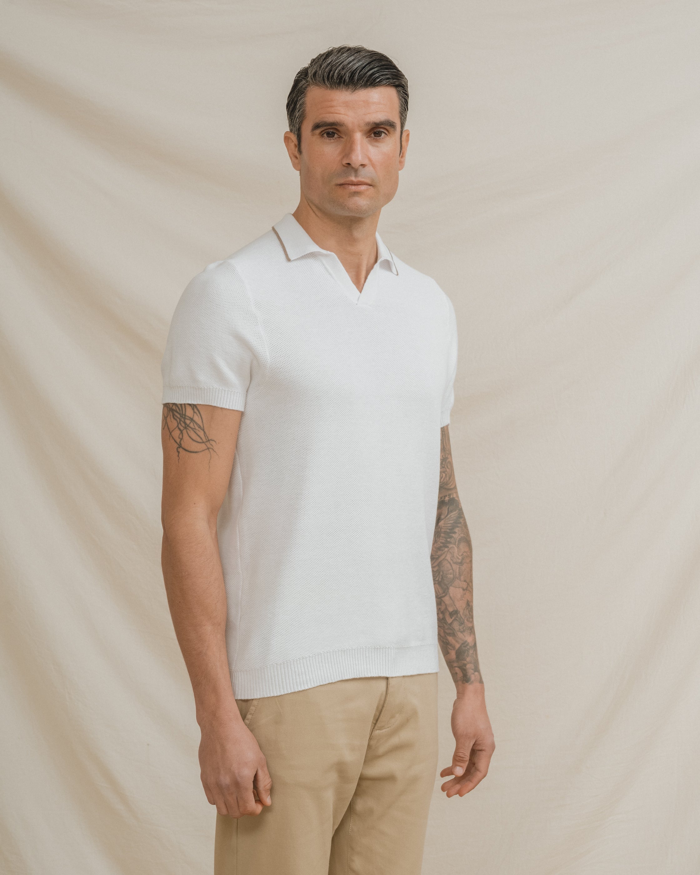 POLO ESTRUCTURA BLANCO