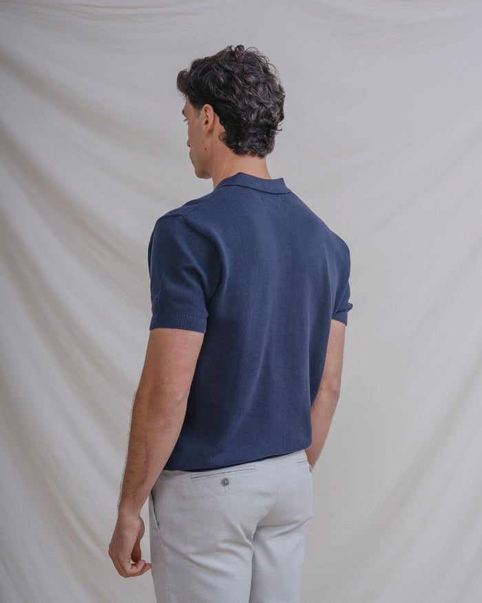 POLO PIQUÉ AZUL