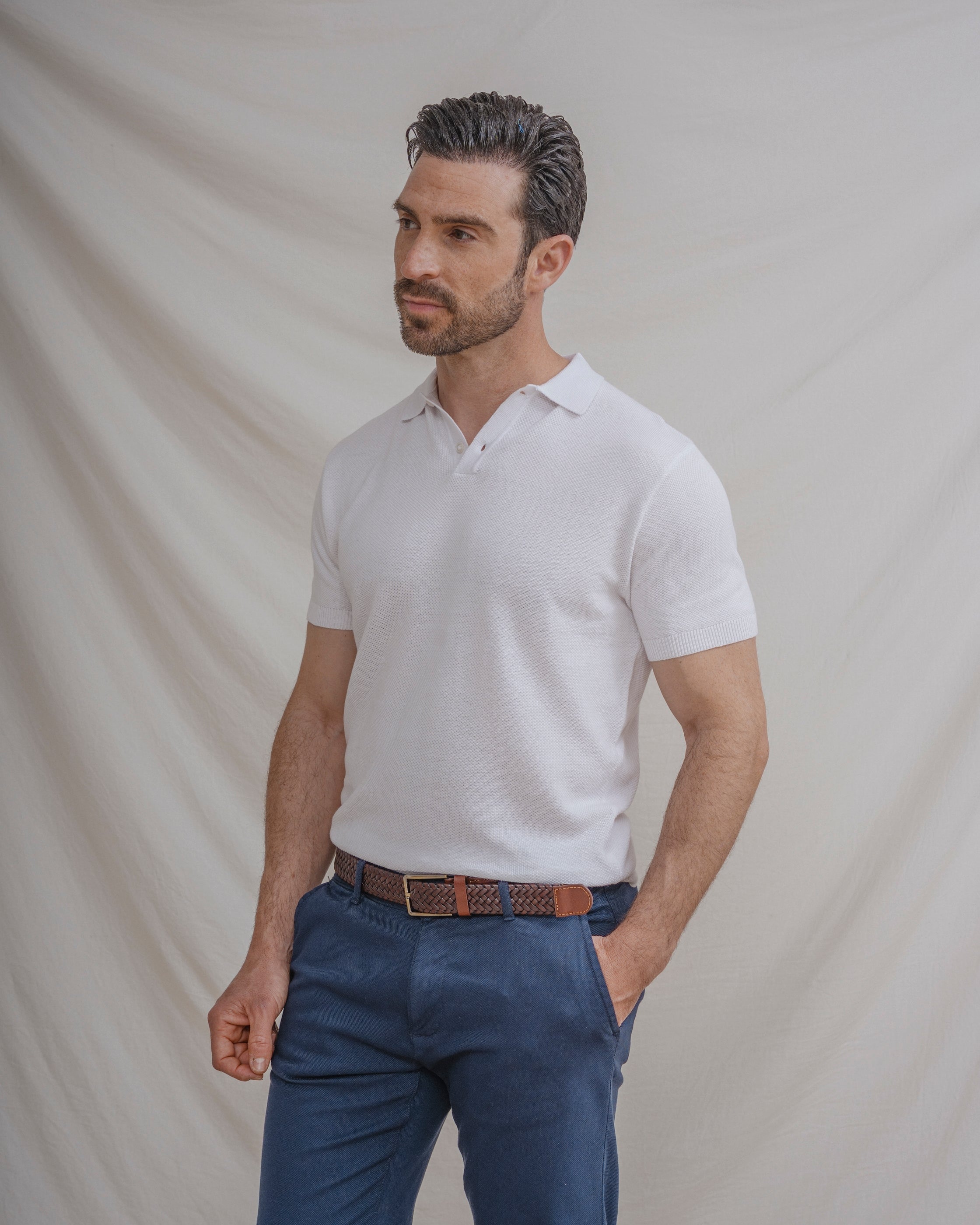 POLO PIQUÉ BLANCO