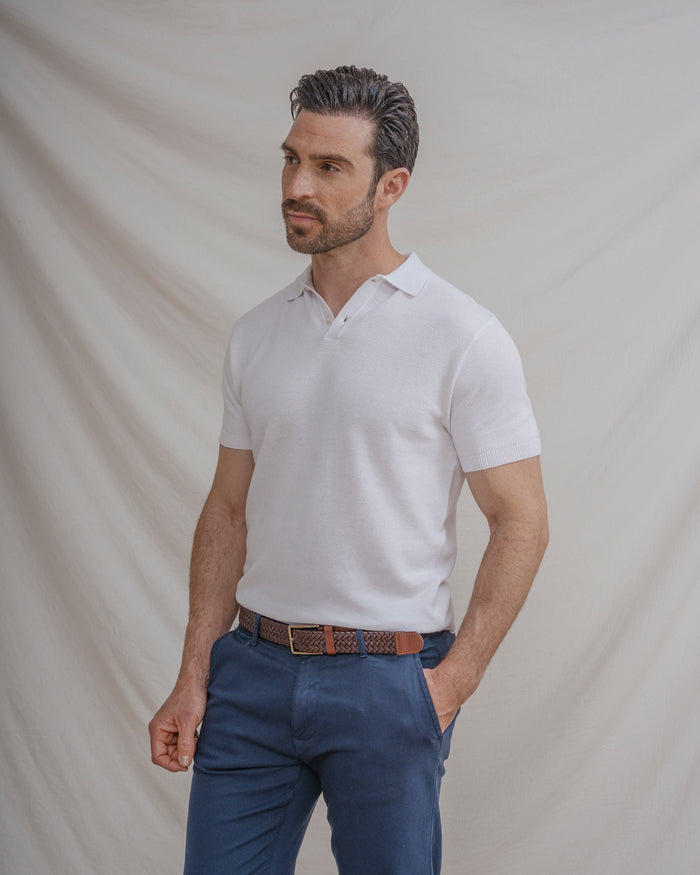 POLO PIQUÉ BLANCO