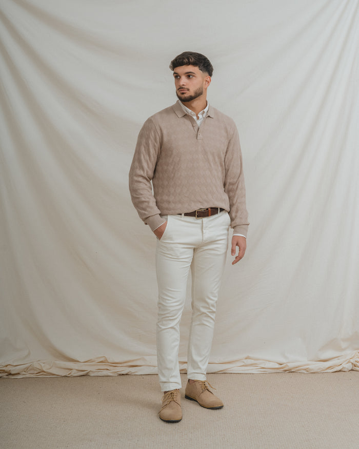 POLO ESTRUCTURA PUNTO BEIGE
