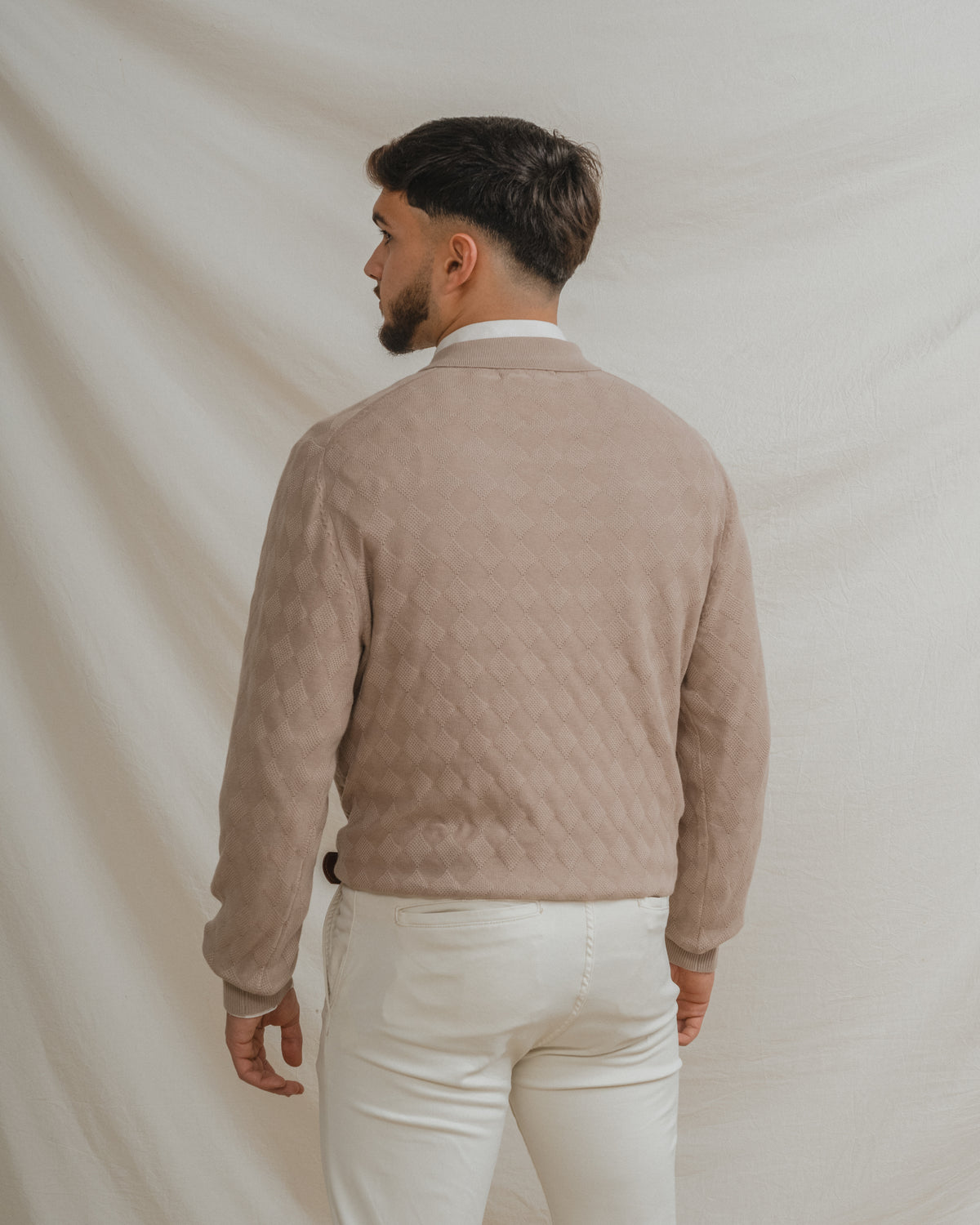 POLO ESTRUTURA MALHA BEGE