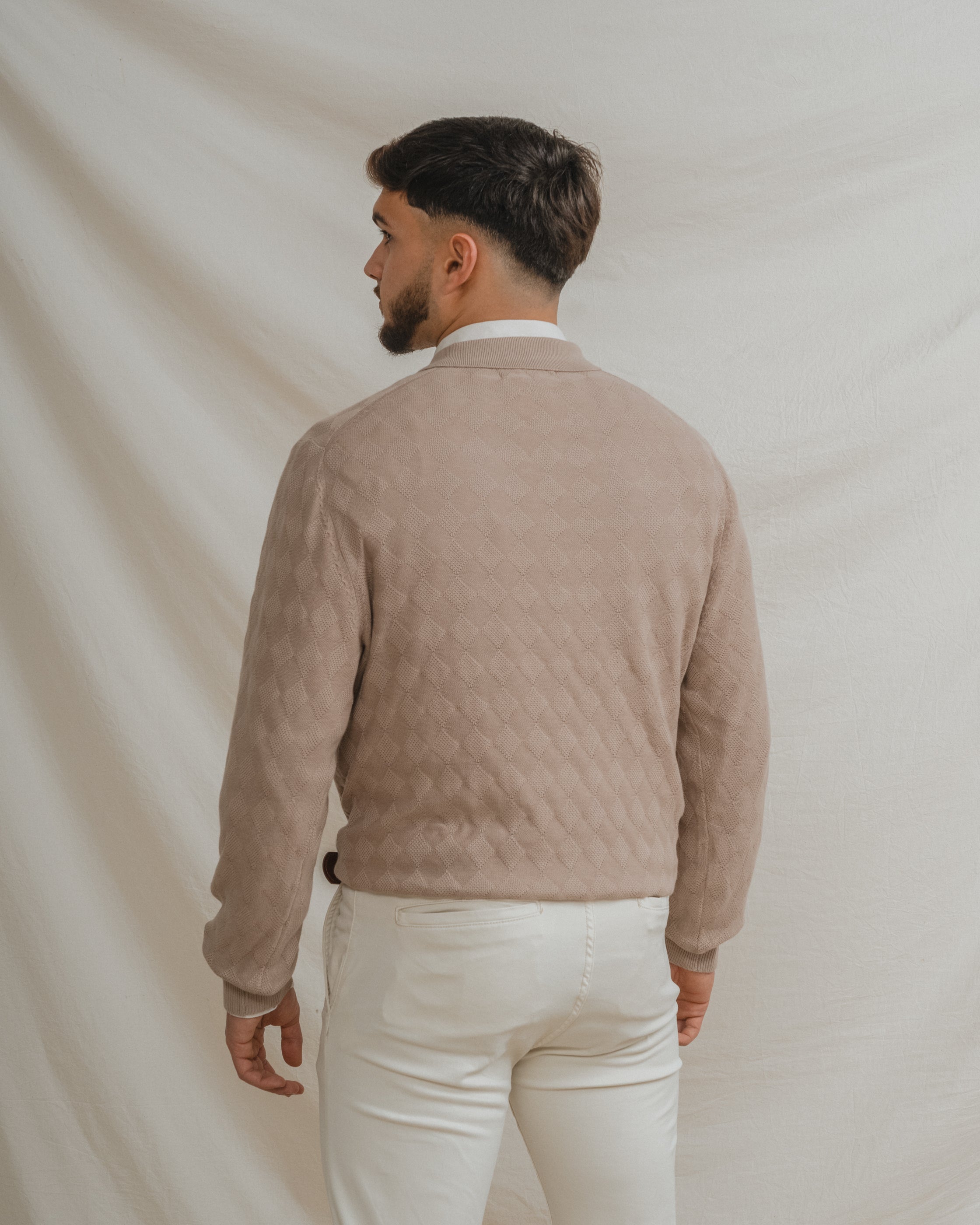 POLO ESTRUCTURA PUNTO BEIGE