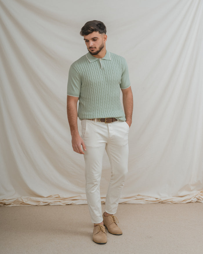 POLO TRICOT NUDOS VERDE