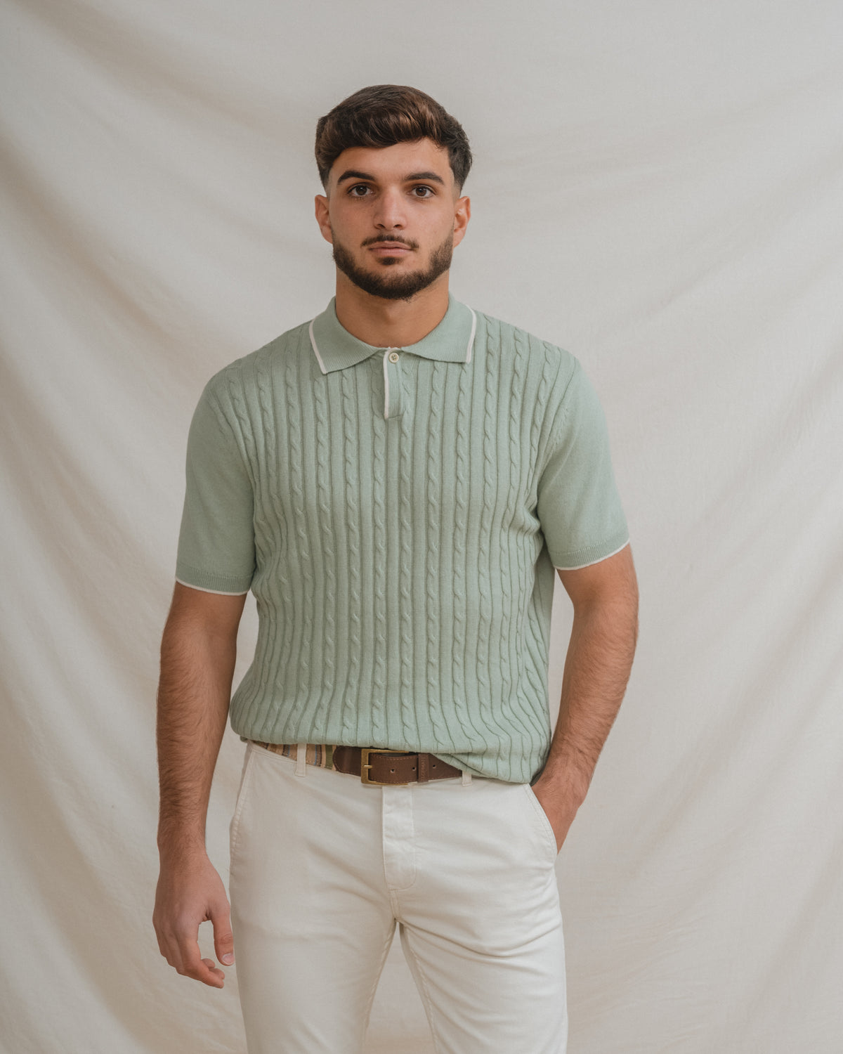 POLO MALHA NÓS VERDE