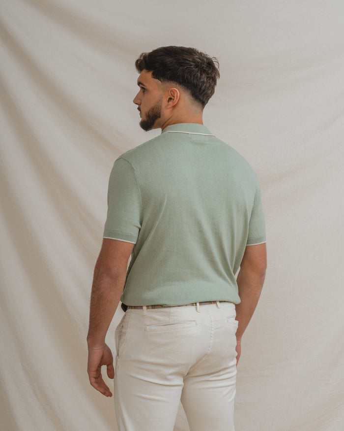 POLO TRICOT NUDOS VERDE