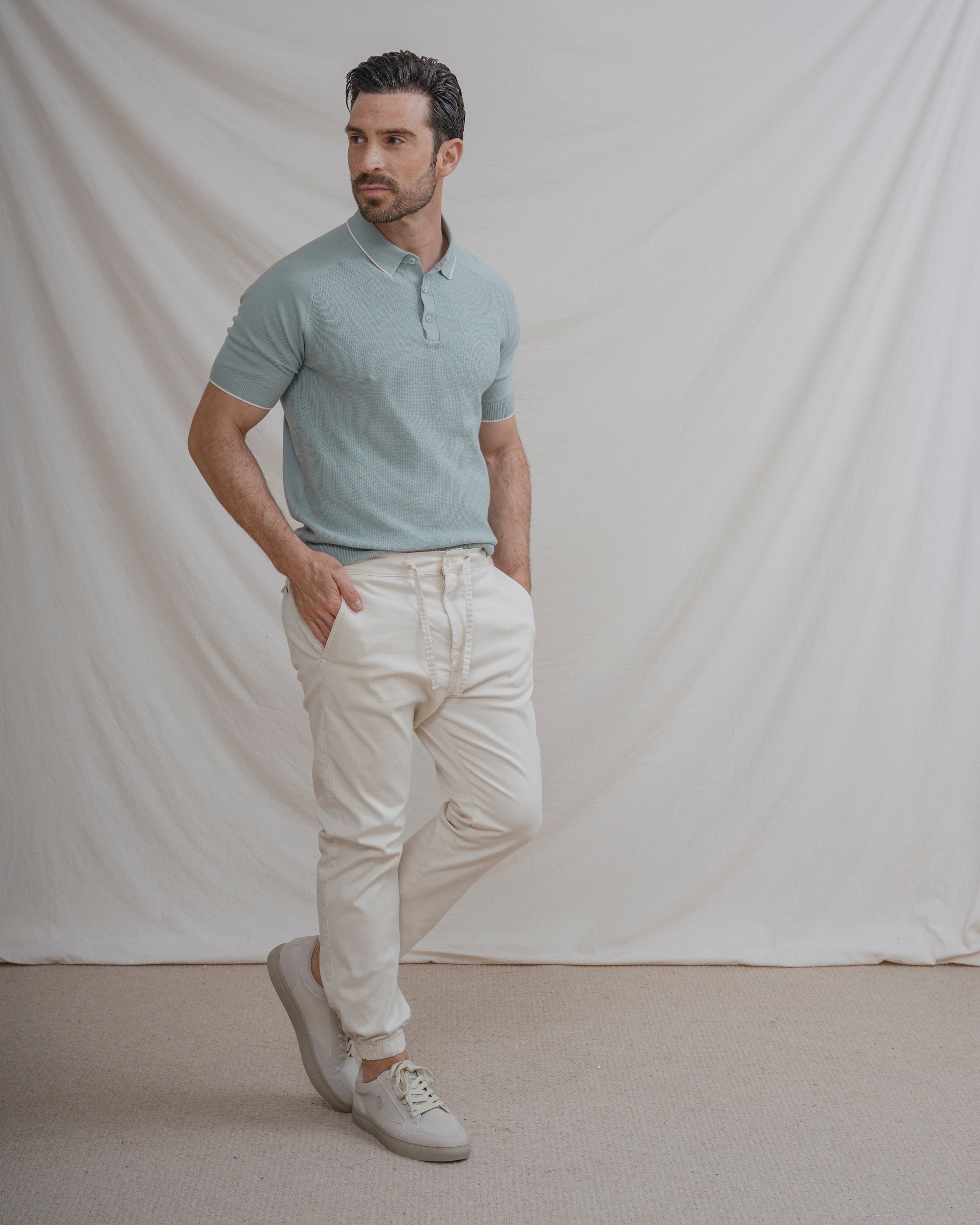 POLO TRICOT ESTRUCTURA VERDE