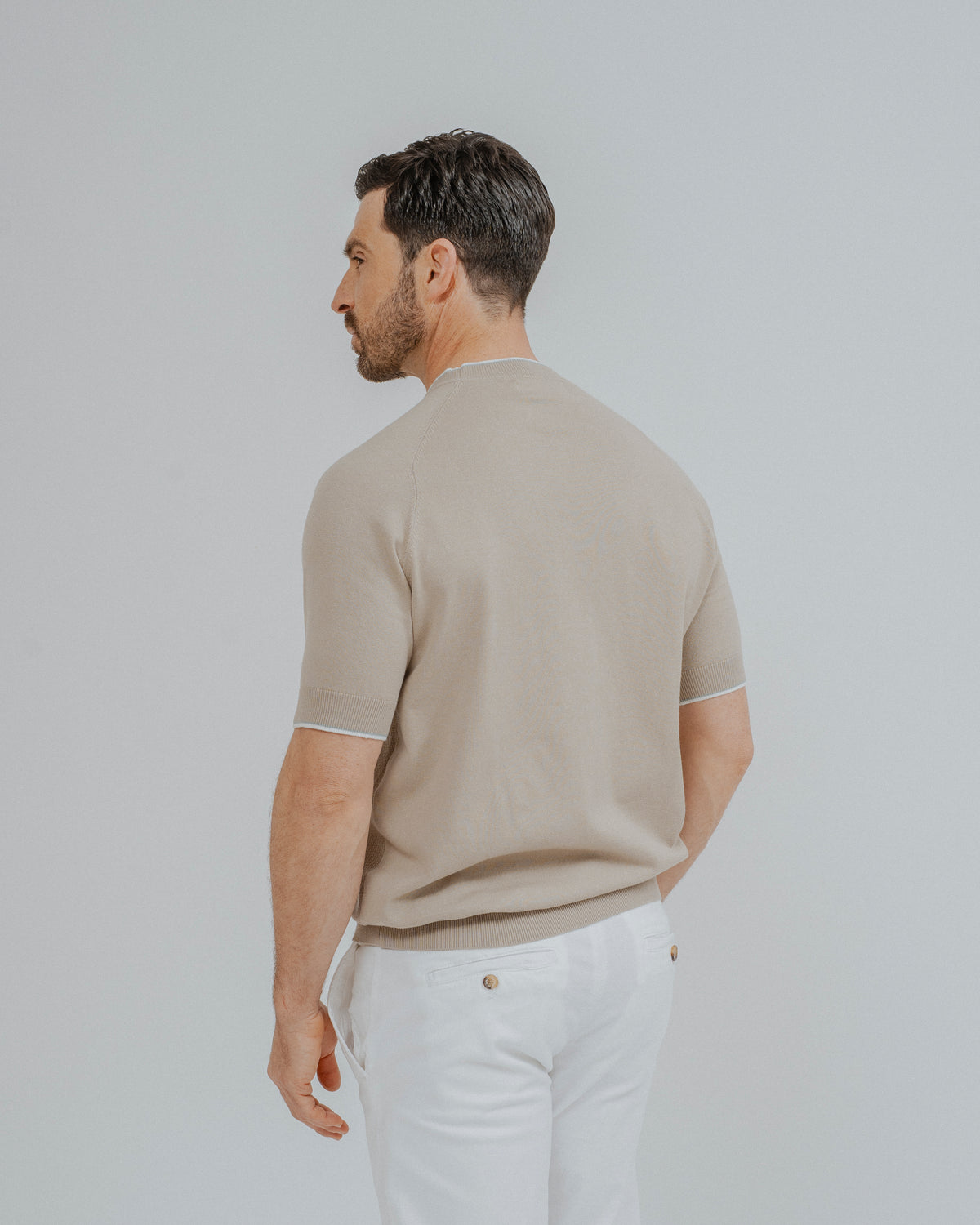 CAMISOLA GOLA REDONDA BEGE