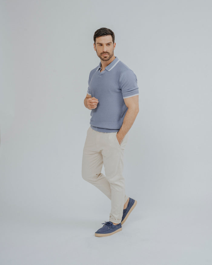 POLO TRICOT RAYA CUADRILLÉ
