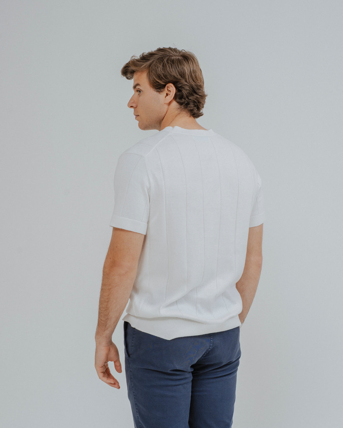 CAMISOLA DE MALHA CANELADA BRANCA