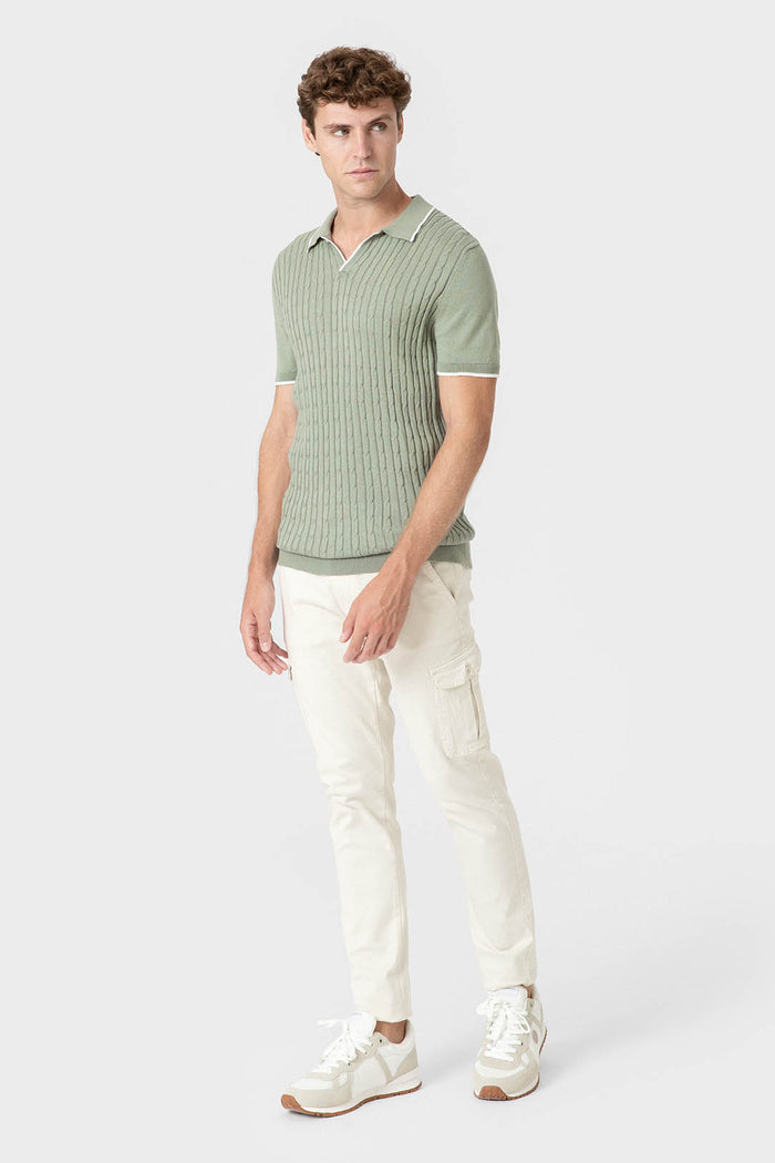 POLO TRICOT NUDOS VERDE