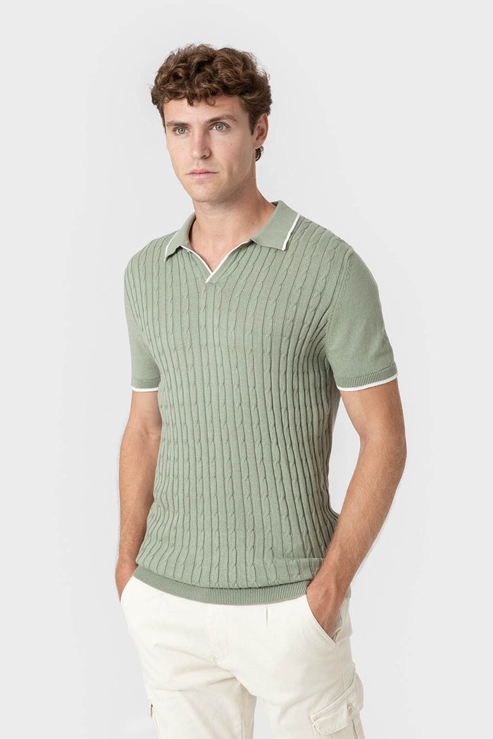 POLO TRICOT NUDOS VERDE