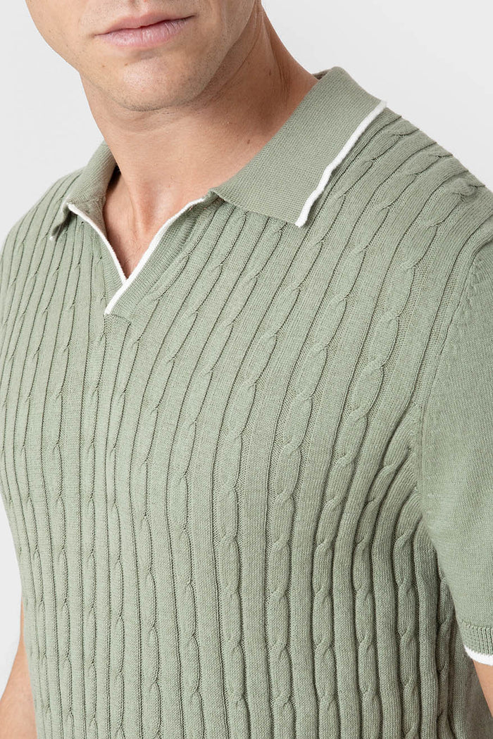 POLO TRICOT NUDOS VERDE