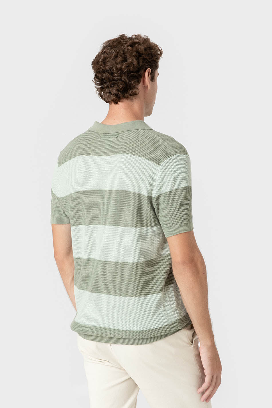 POLO TRICOT PANELADO CANALÉ VERDE