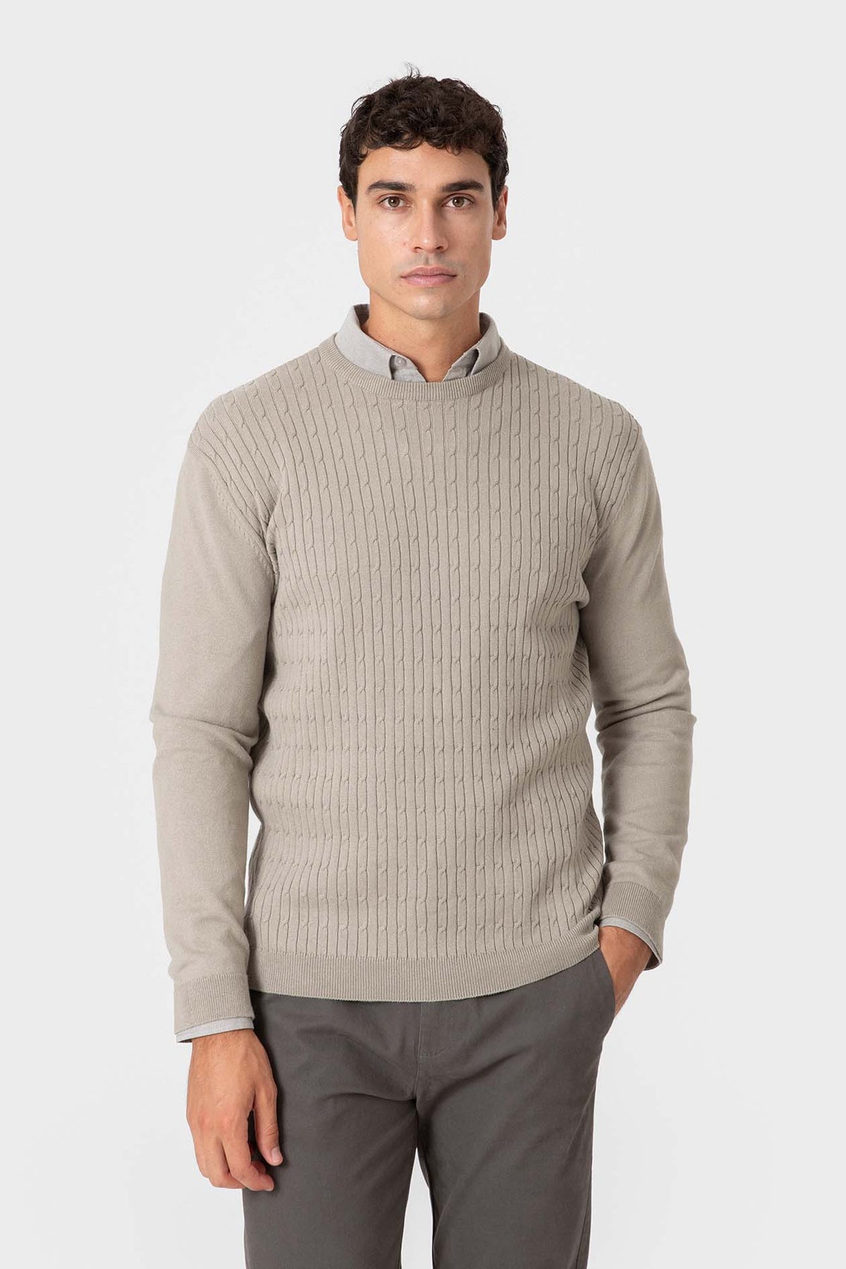 JERSEY NUDOS BEIGE