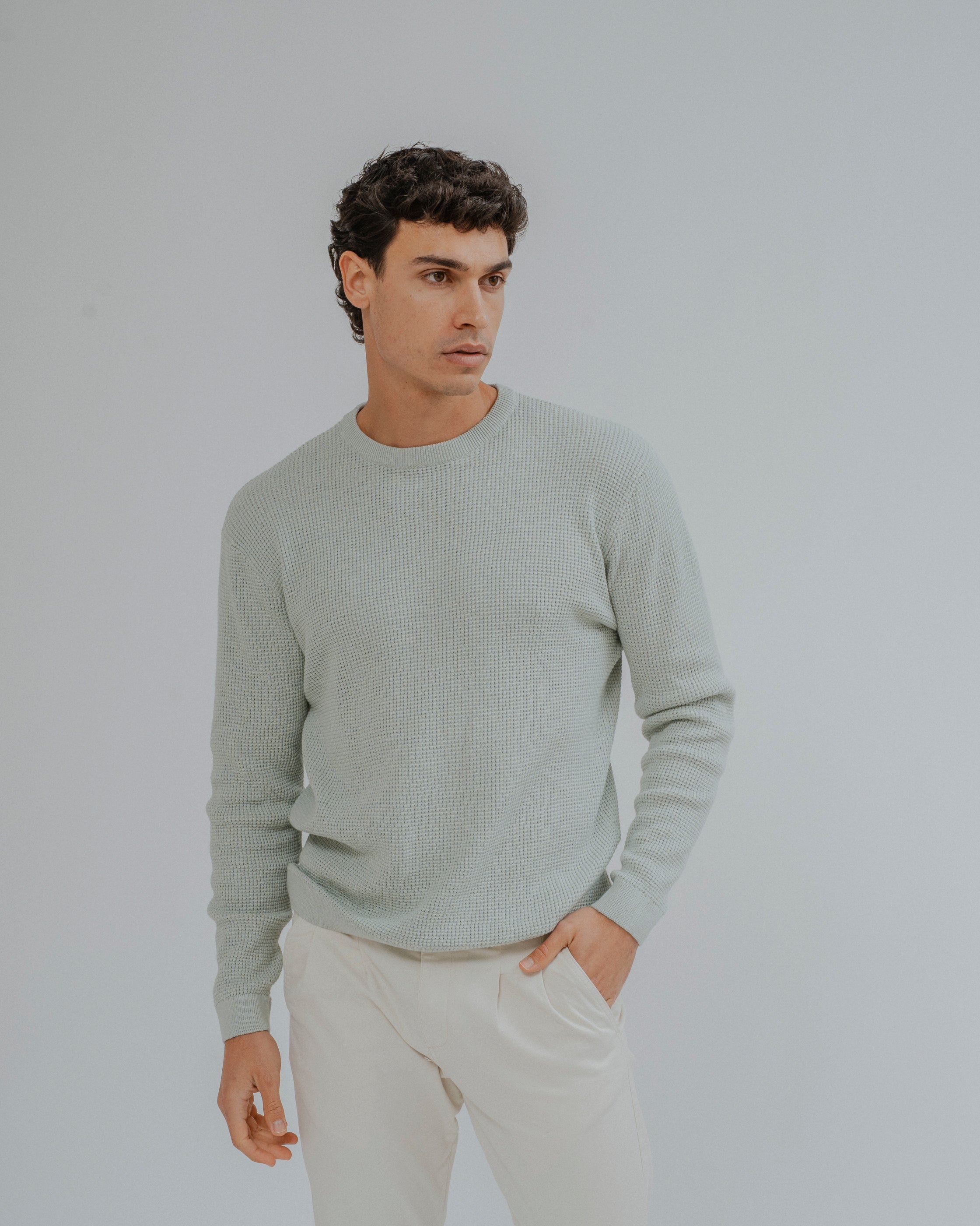 JERSEY ESTRUCTURA CUADRILLÉ VERDE
