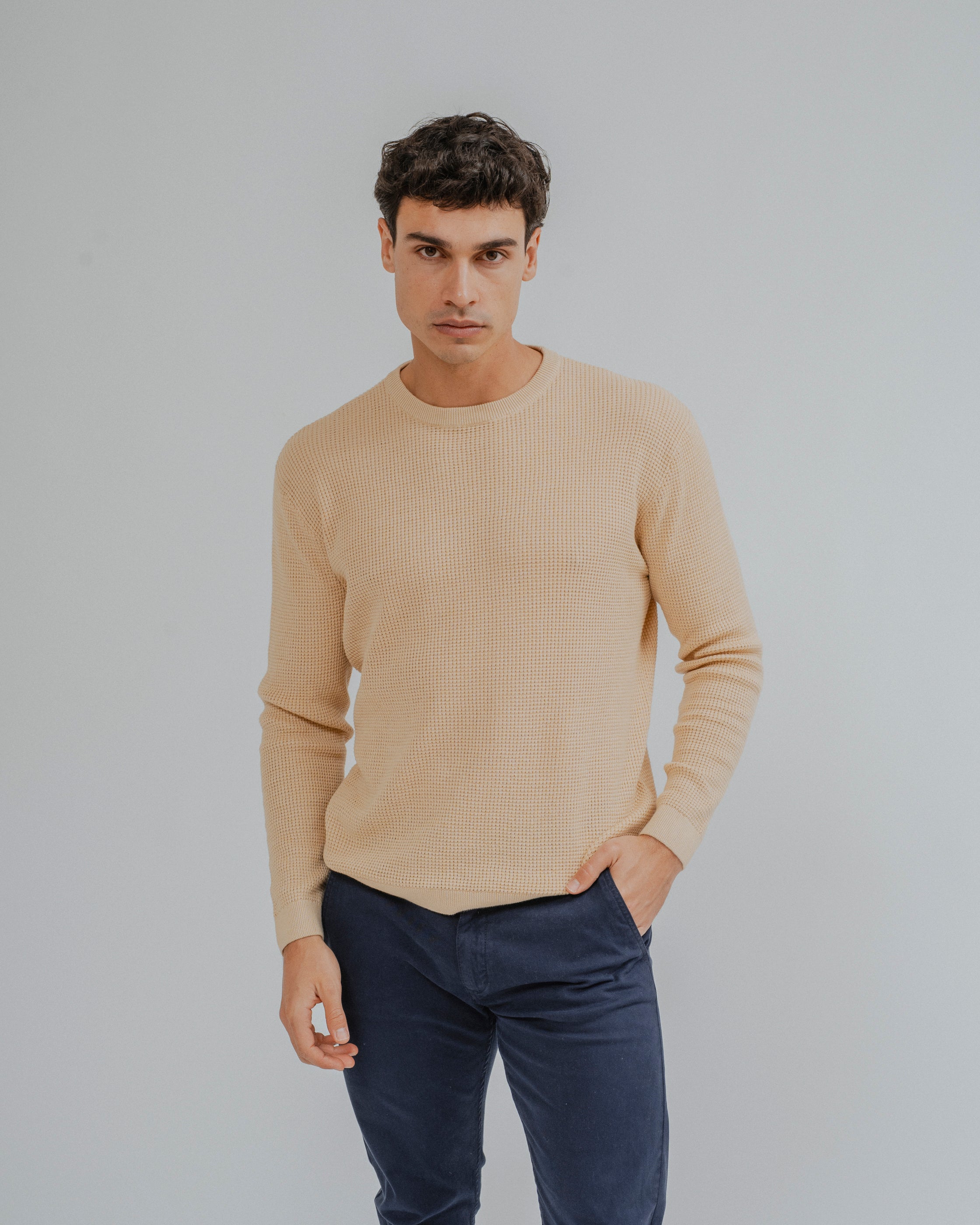 JERSEY ESTRUCTURA CUADRILLÉ AMARILLO