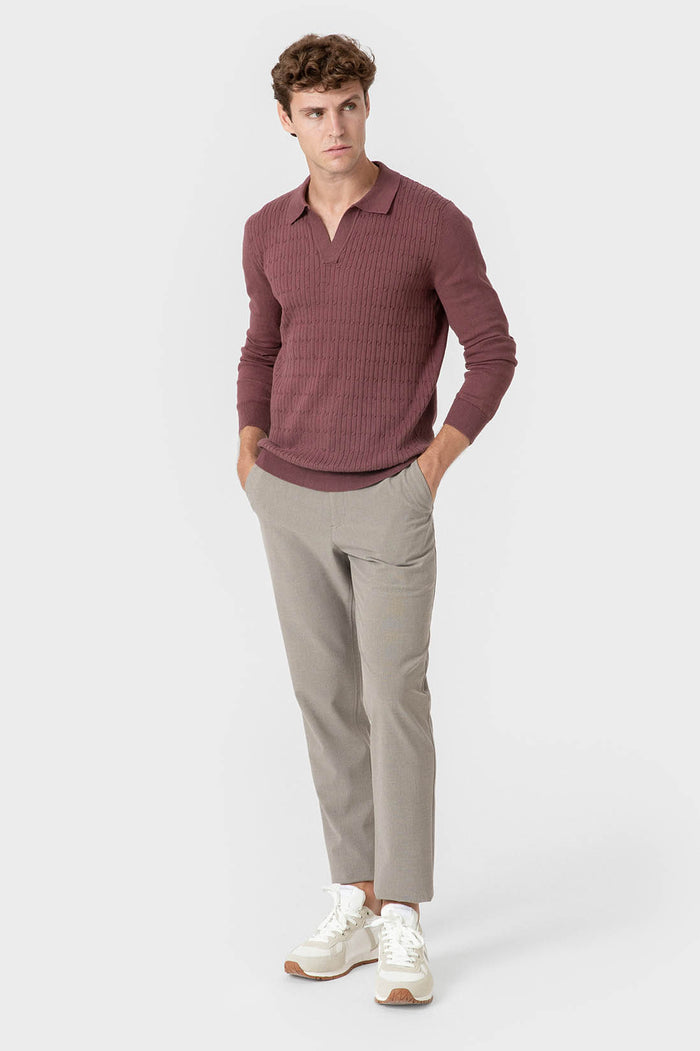 JERSEY POLO BURDEOS