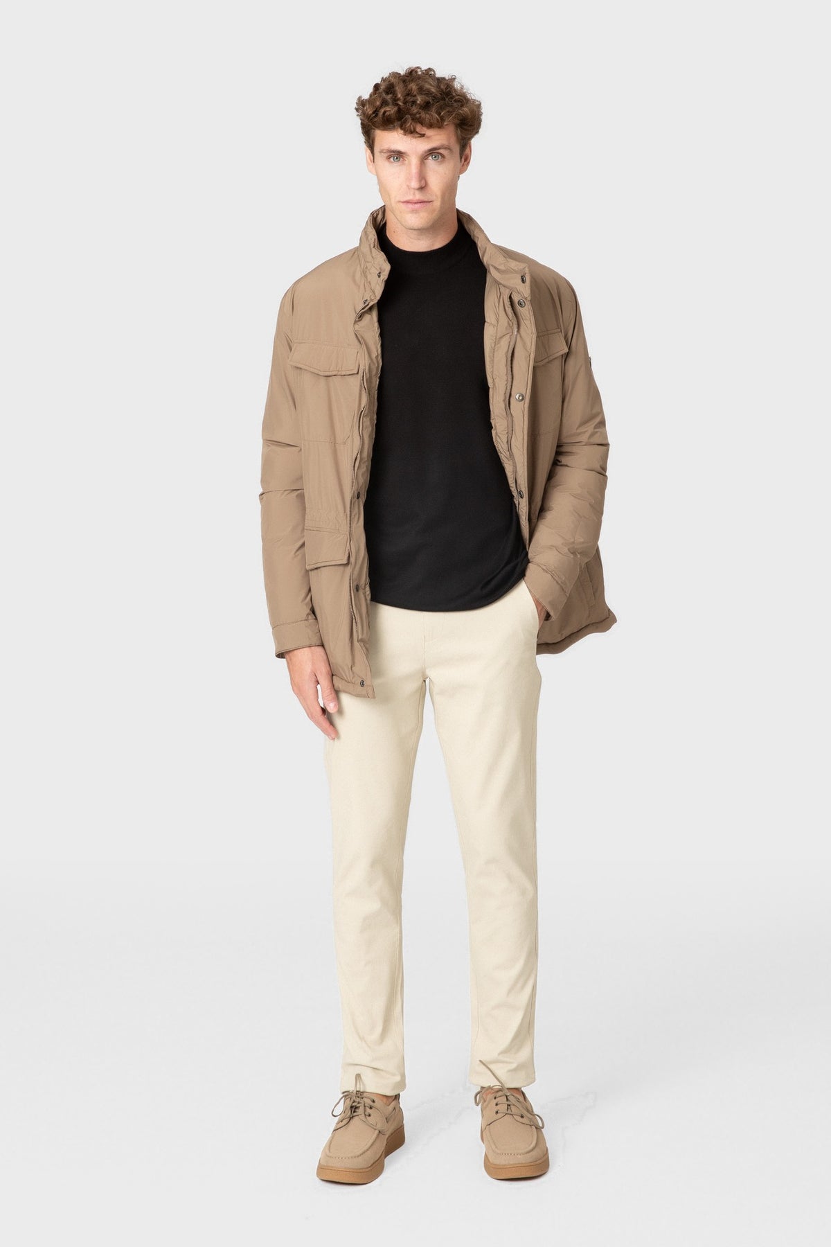 PULLOVER KRAGEN PERKINS SCHWARZ