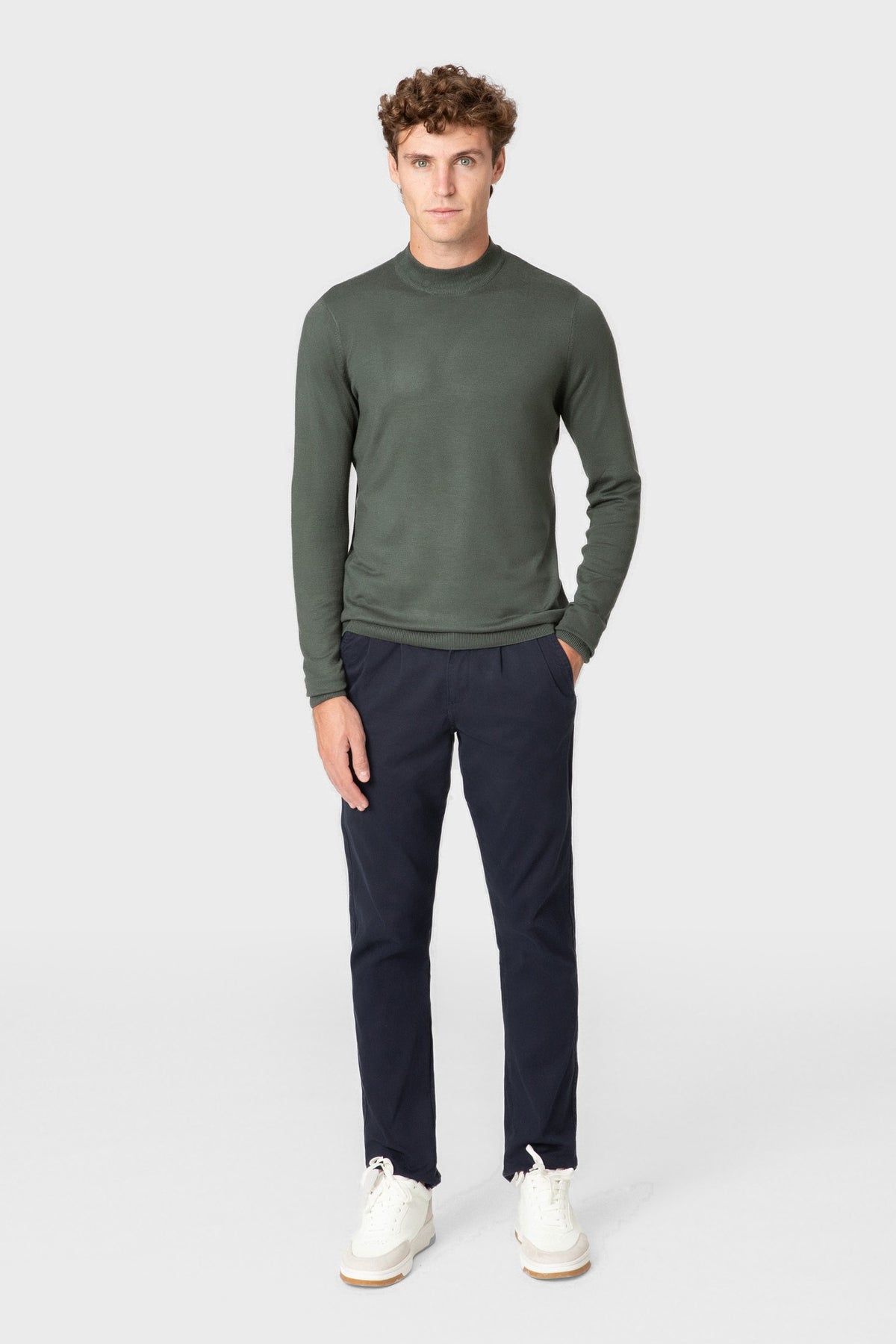 PULLOVER KRAGEN PERKINS BEIGE