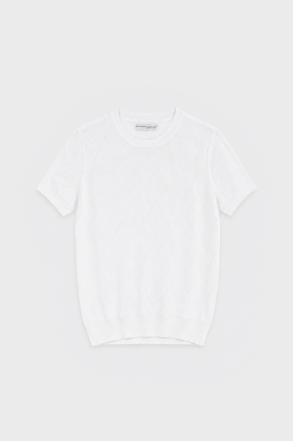 JERSEY TRICOT ROMBOS BLANCO