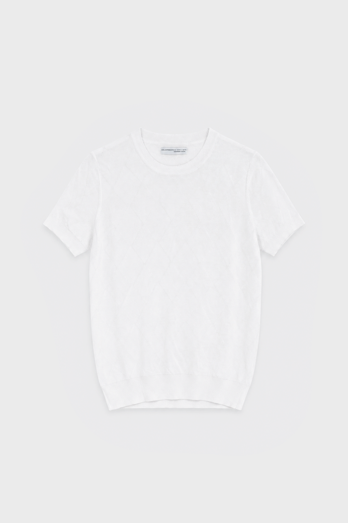 JERSEY TRICOT ROMBOS BLANCO
