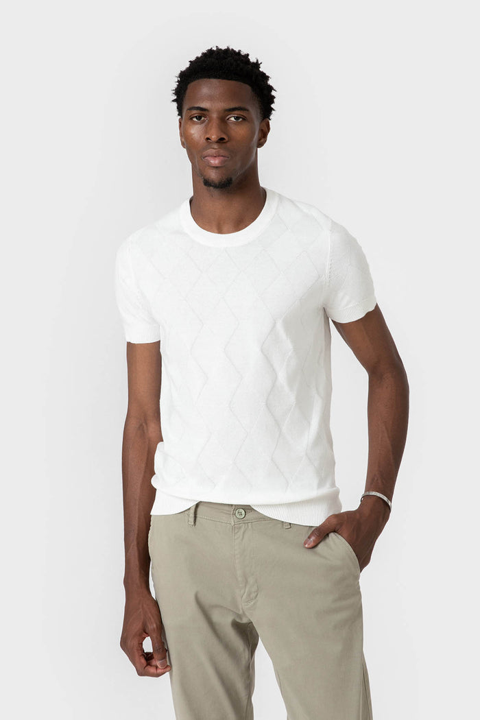 JERSEY TRICOT ROMBOS BLANCO