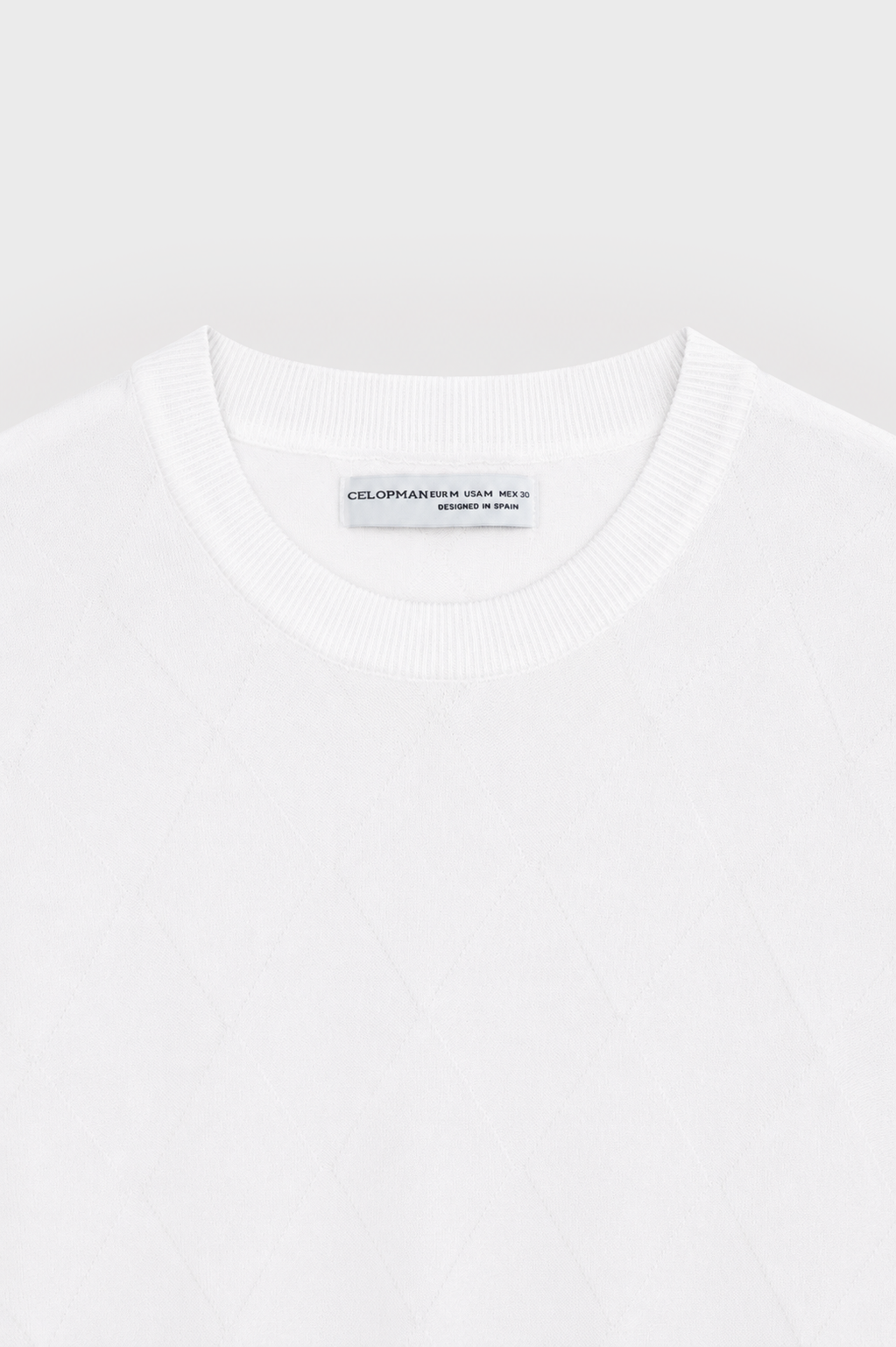 JERSEY TRICOT ROMBOS BLANCO