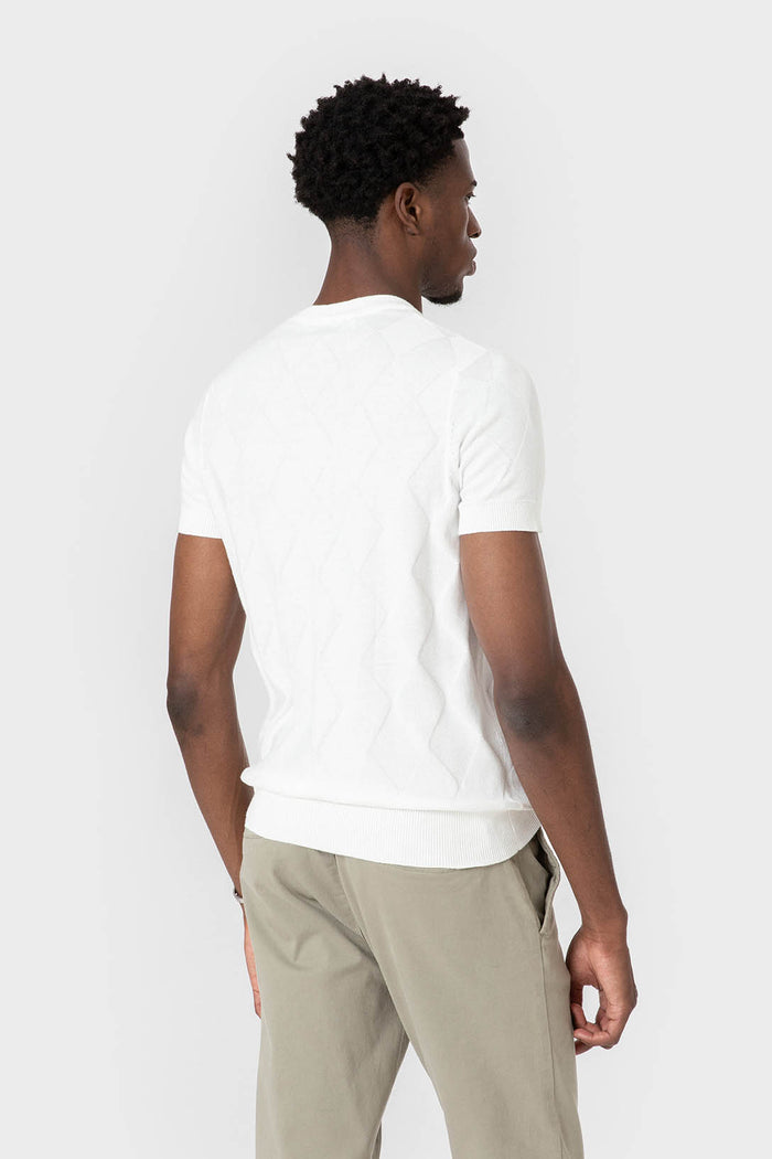 JERSEY TRICOT ROMBOS BLANCO