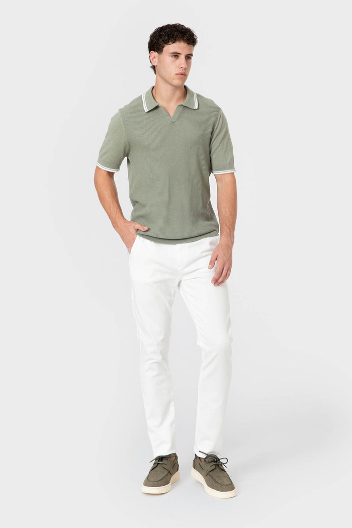 POLO TRICOT RAYA CUADRILLÉ VERDE