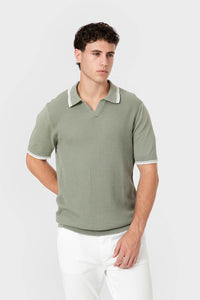POLO TRICOT RAYA CUADRILLÉ VERDE