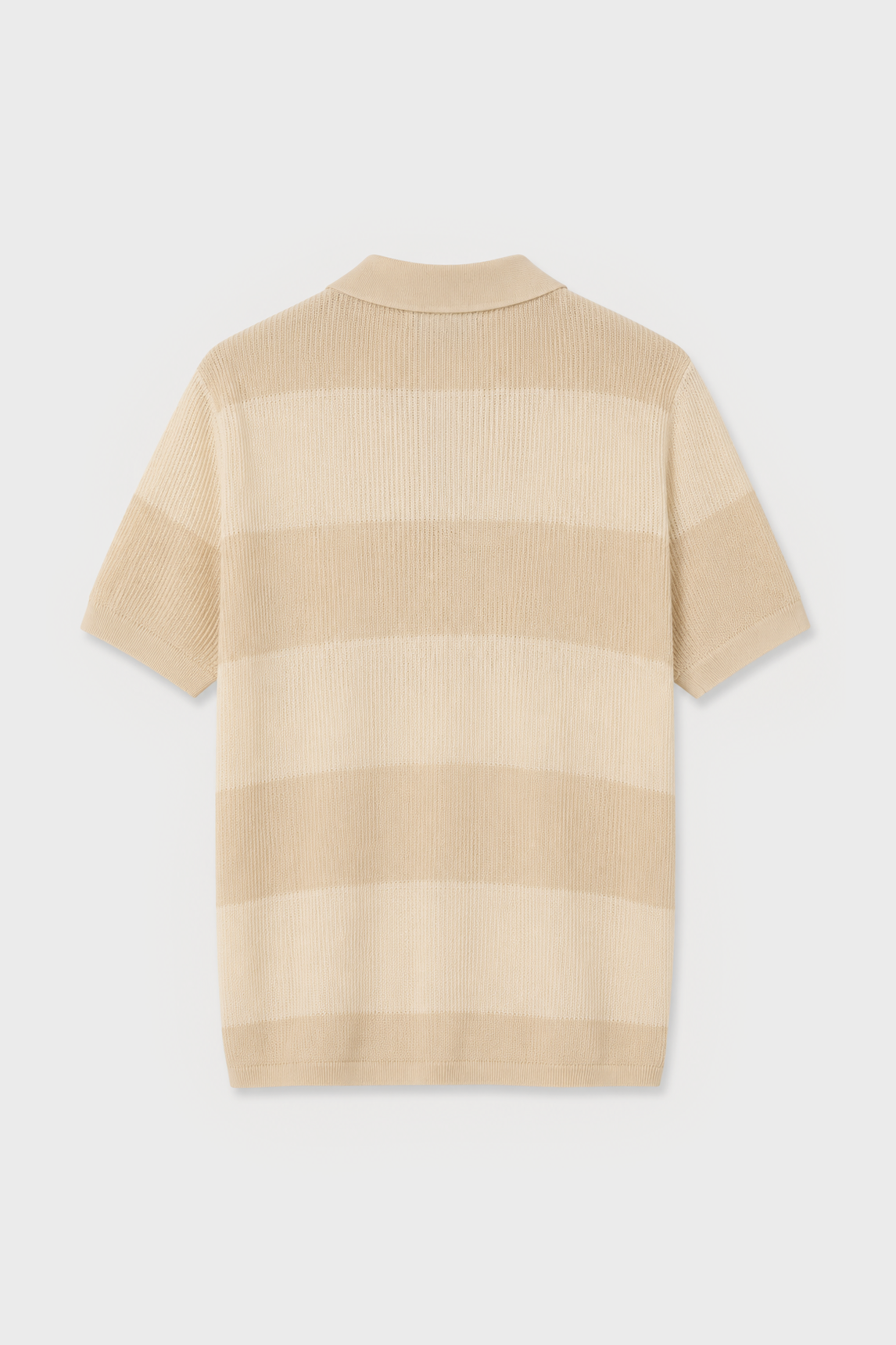 POLO TRICOT PANELADO BEIGE