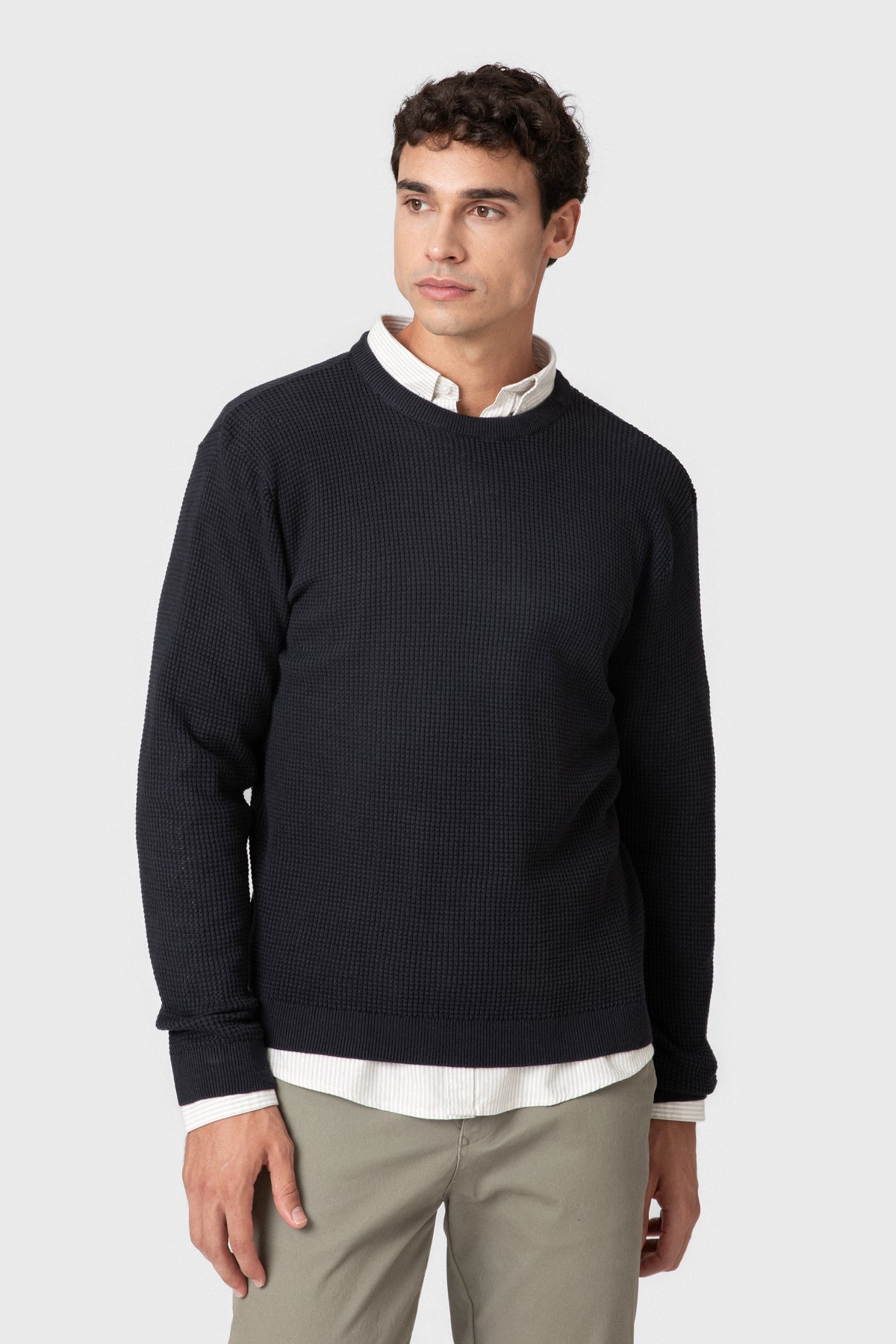 JERSEY CUADRILLÉ MARINO