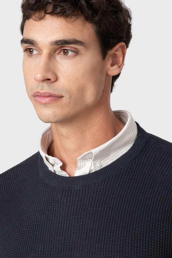 JERSEY CUADRILLÉ MARINO