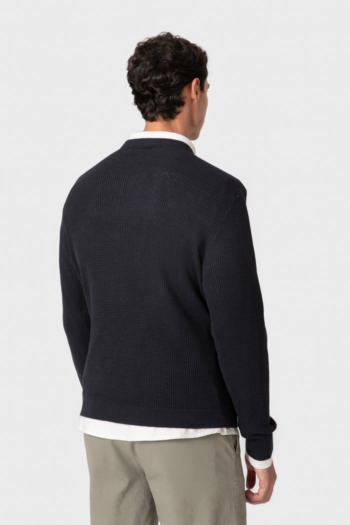 JERSEY CUADRILLÉ MARINO