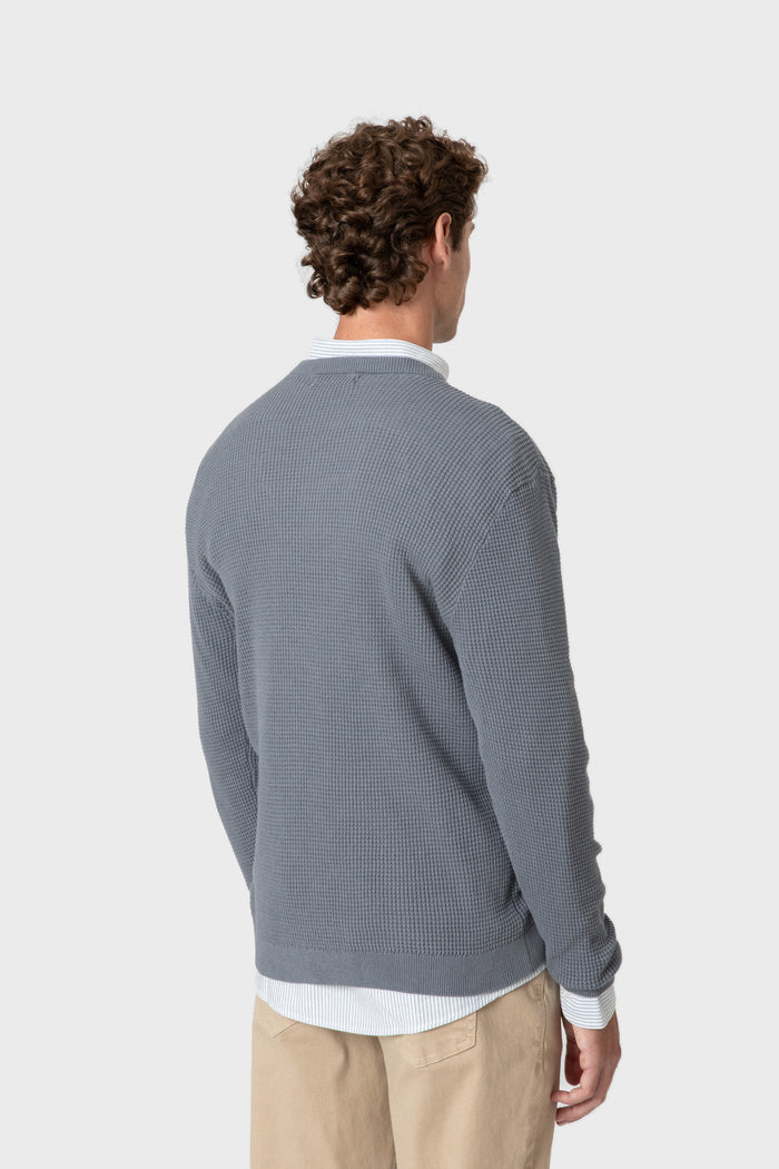 JERSEY CUADRILLÉ CELESTE