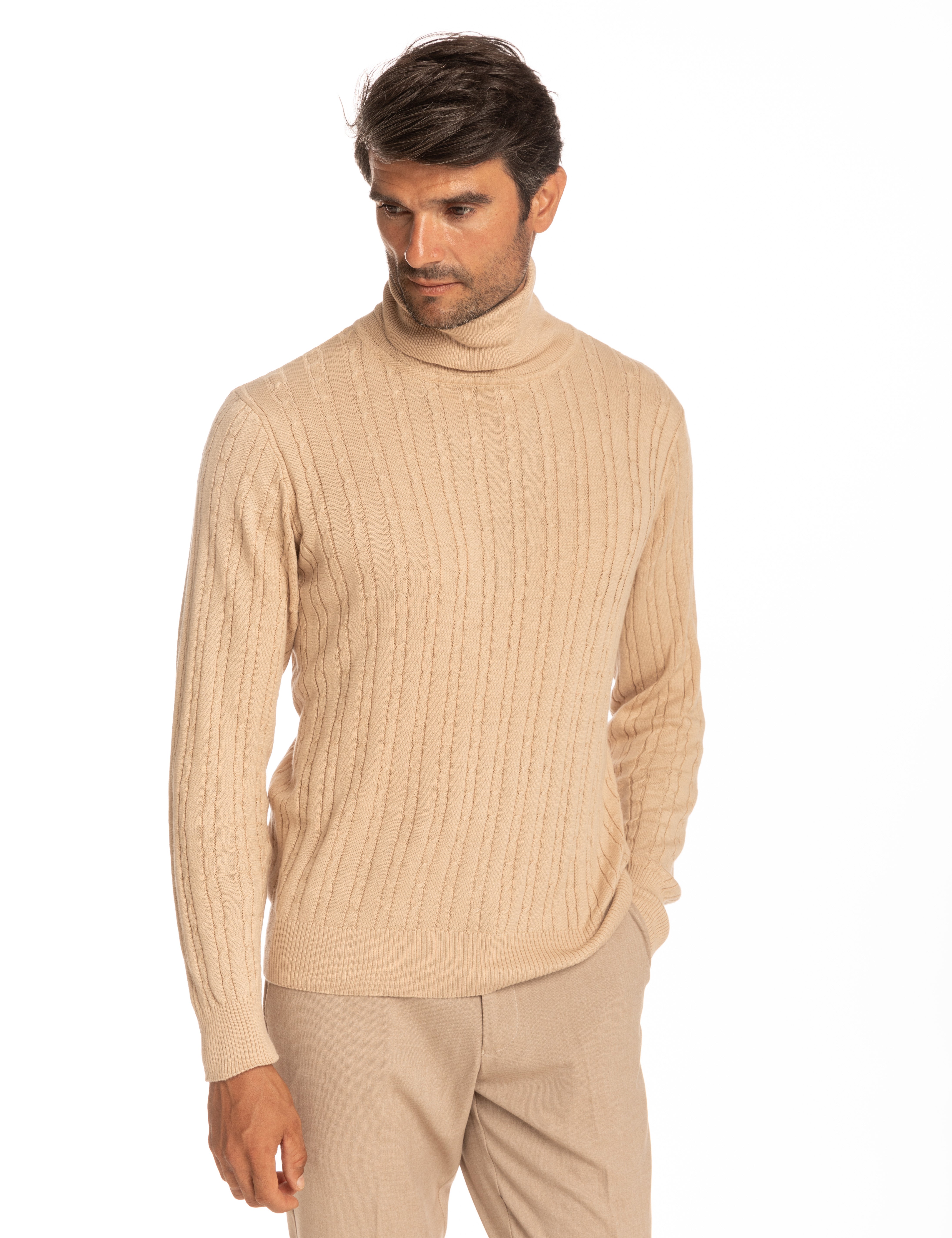 JERSEY CUELLO CISNE OCHOS BEIGE