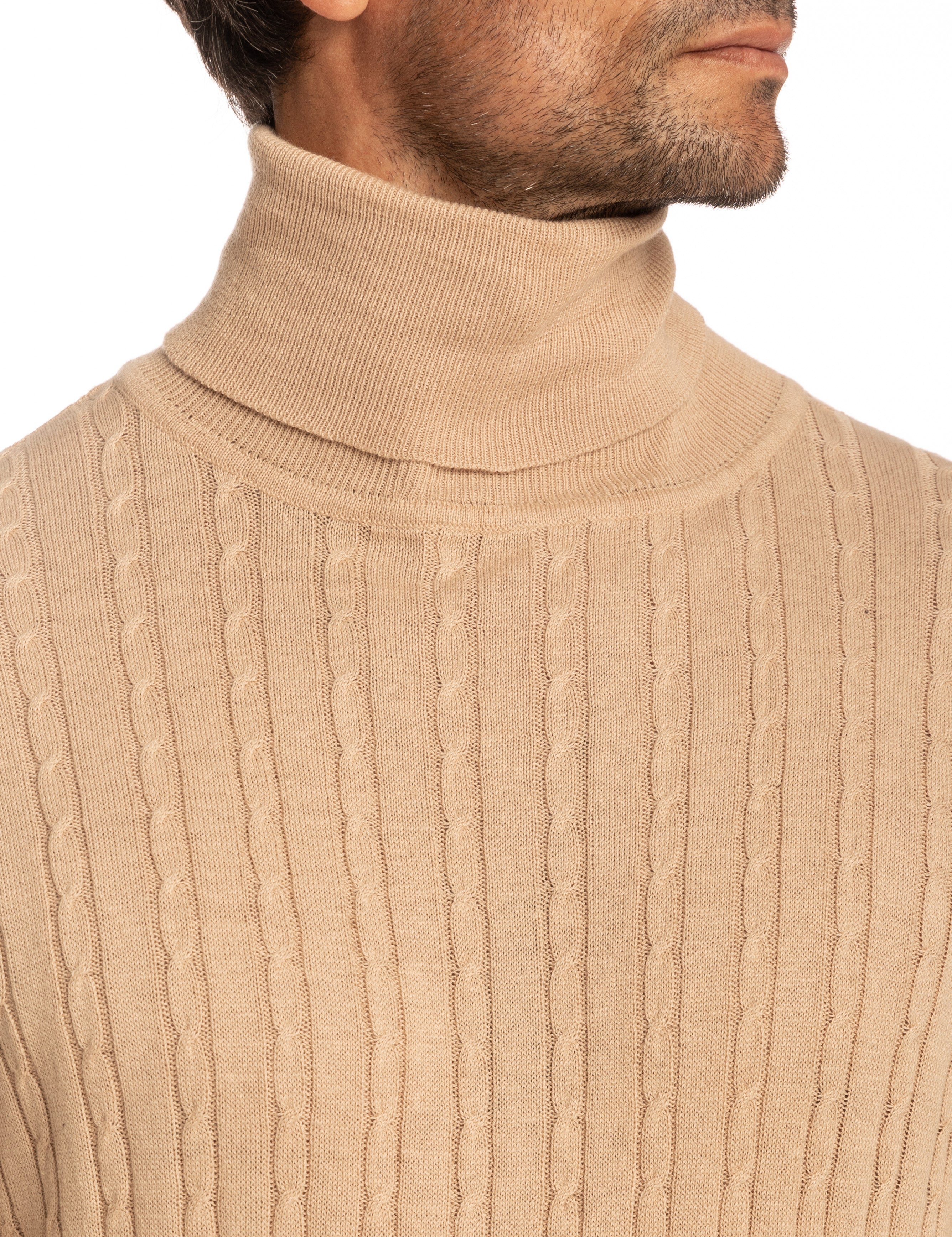 JERSEY CUELLO CISNE OCHOS BEIGE