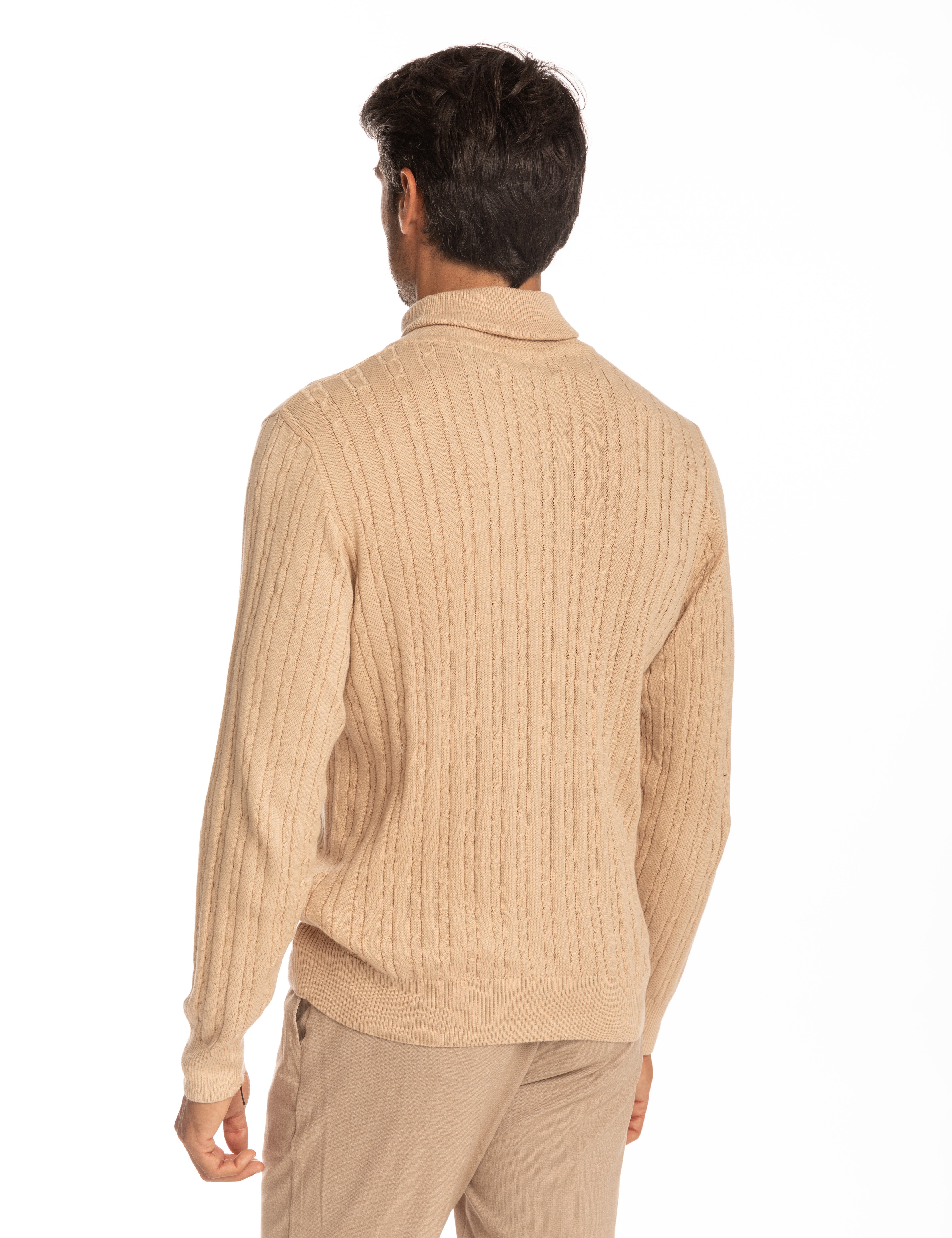 JERSEY CUELLO CISNE OCHOS BEIGE