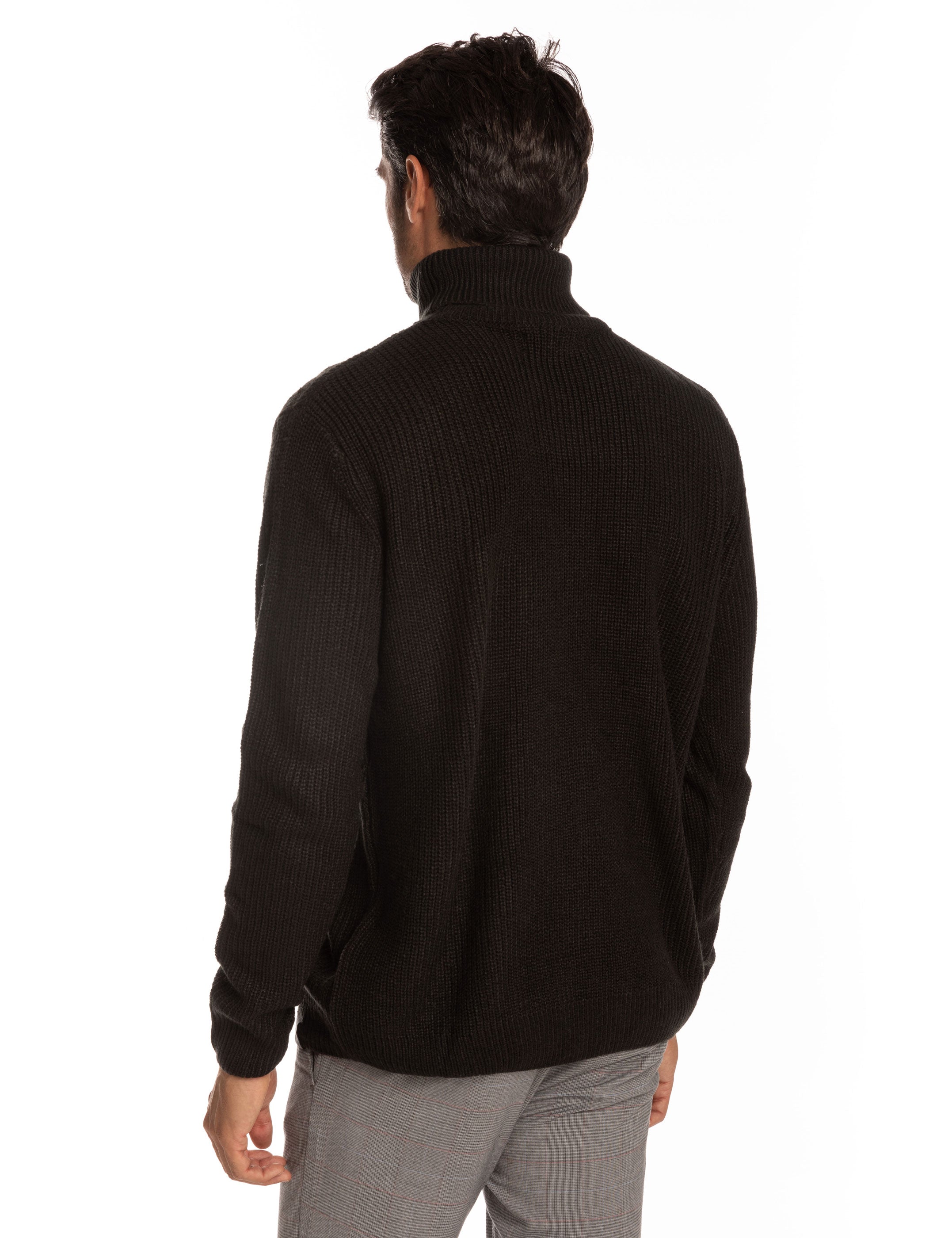 JERSEY CUELLO VUELTO CANALÉ NEGRO