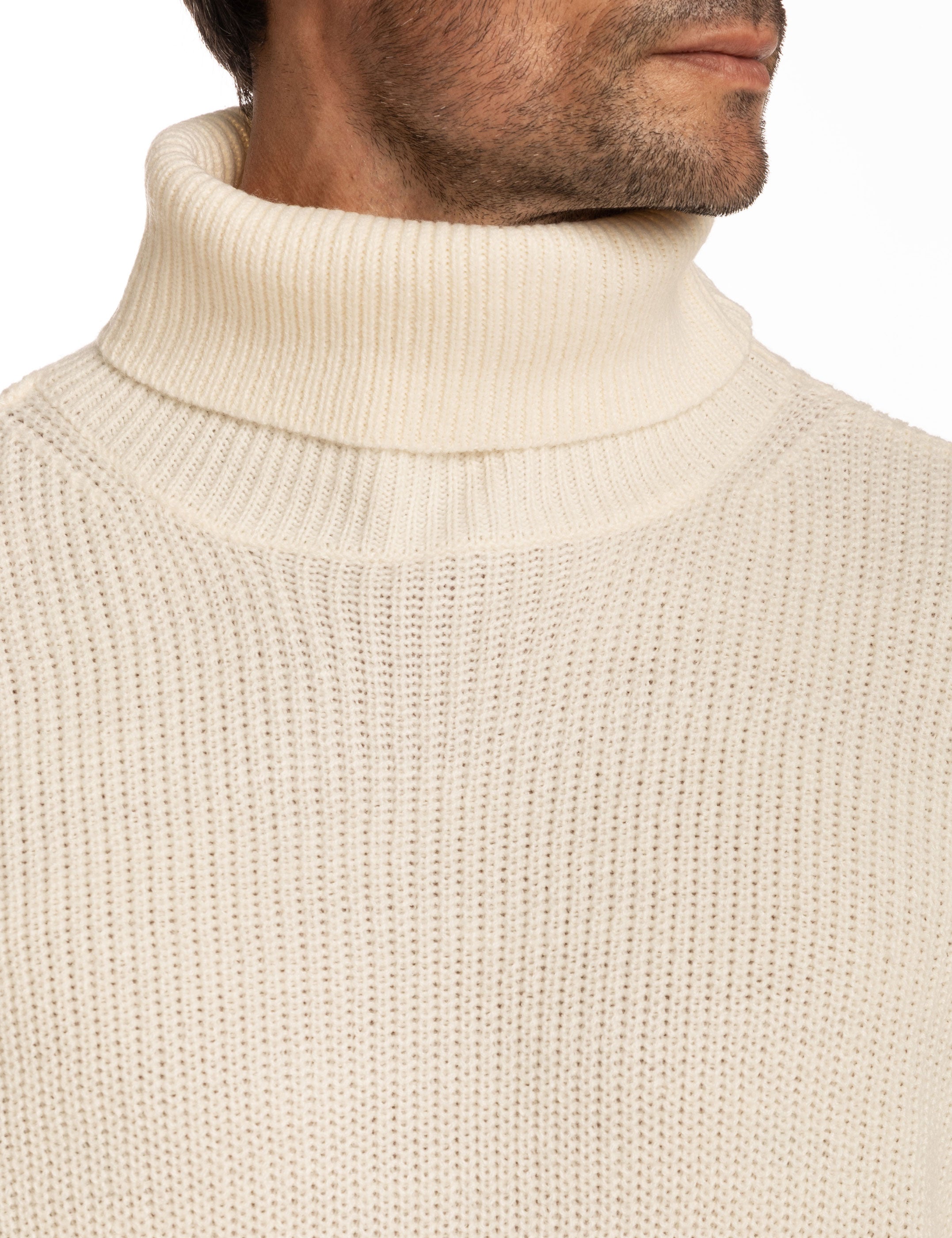 JERSEY CUELLO VUELTO CANALÉ BLANCO