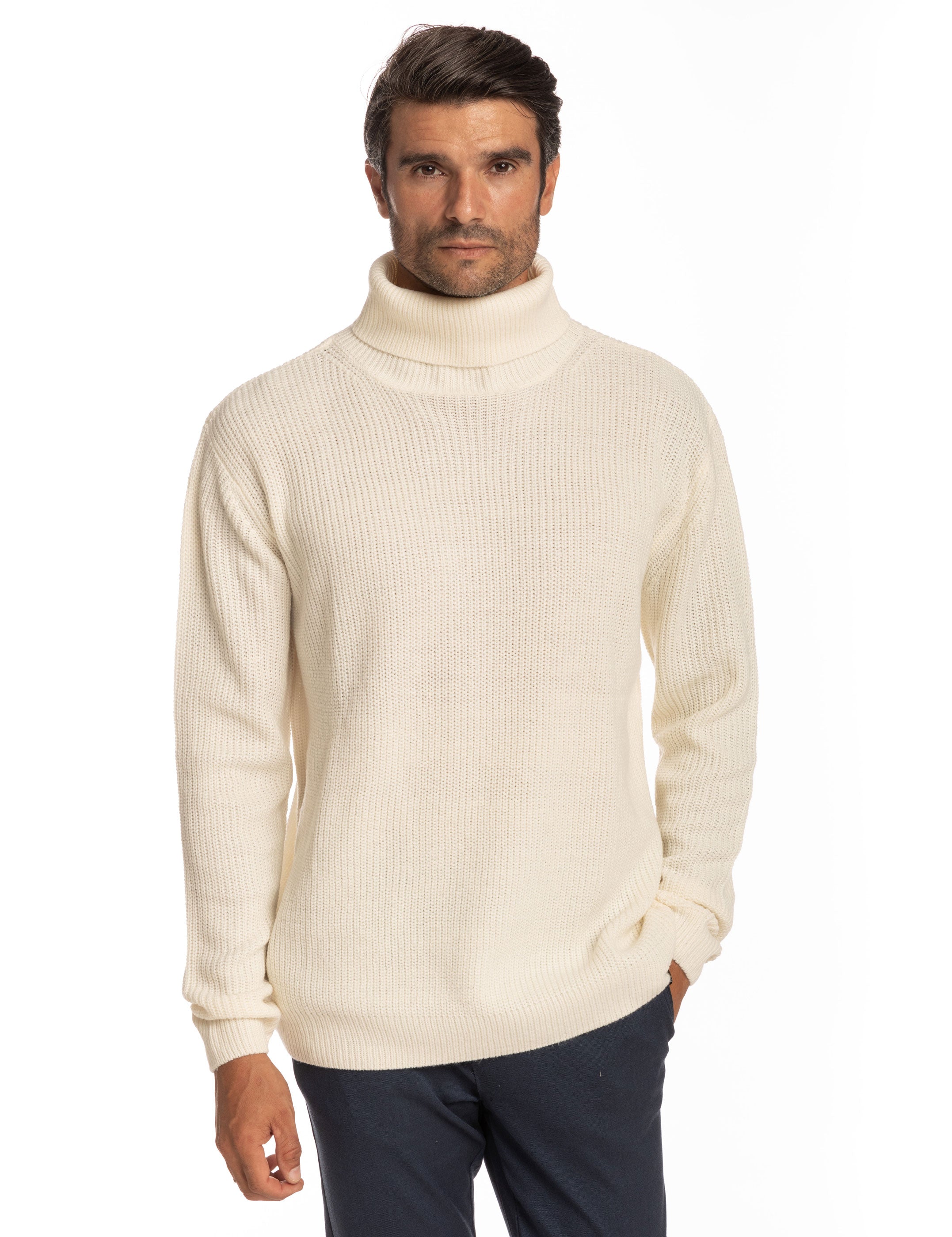 JERSEY CUELLO VUELTO CANALÉ BLANCO