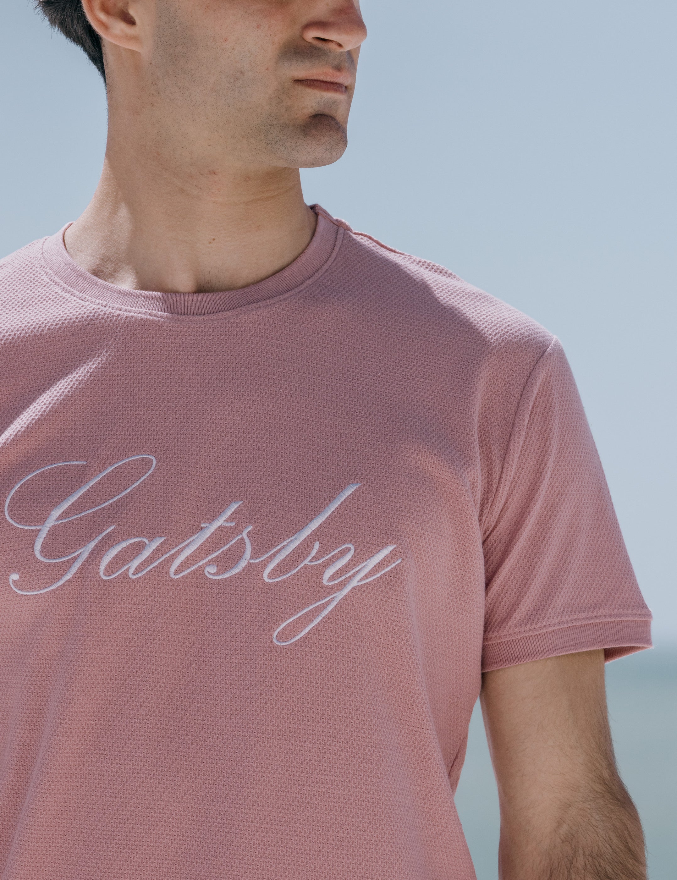 CAMISETA ROSA BORDADO