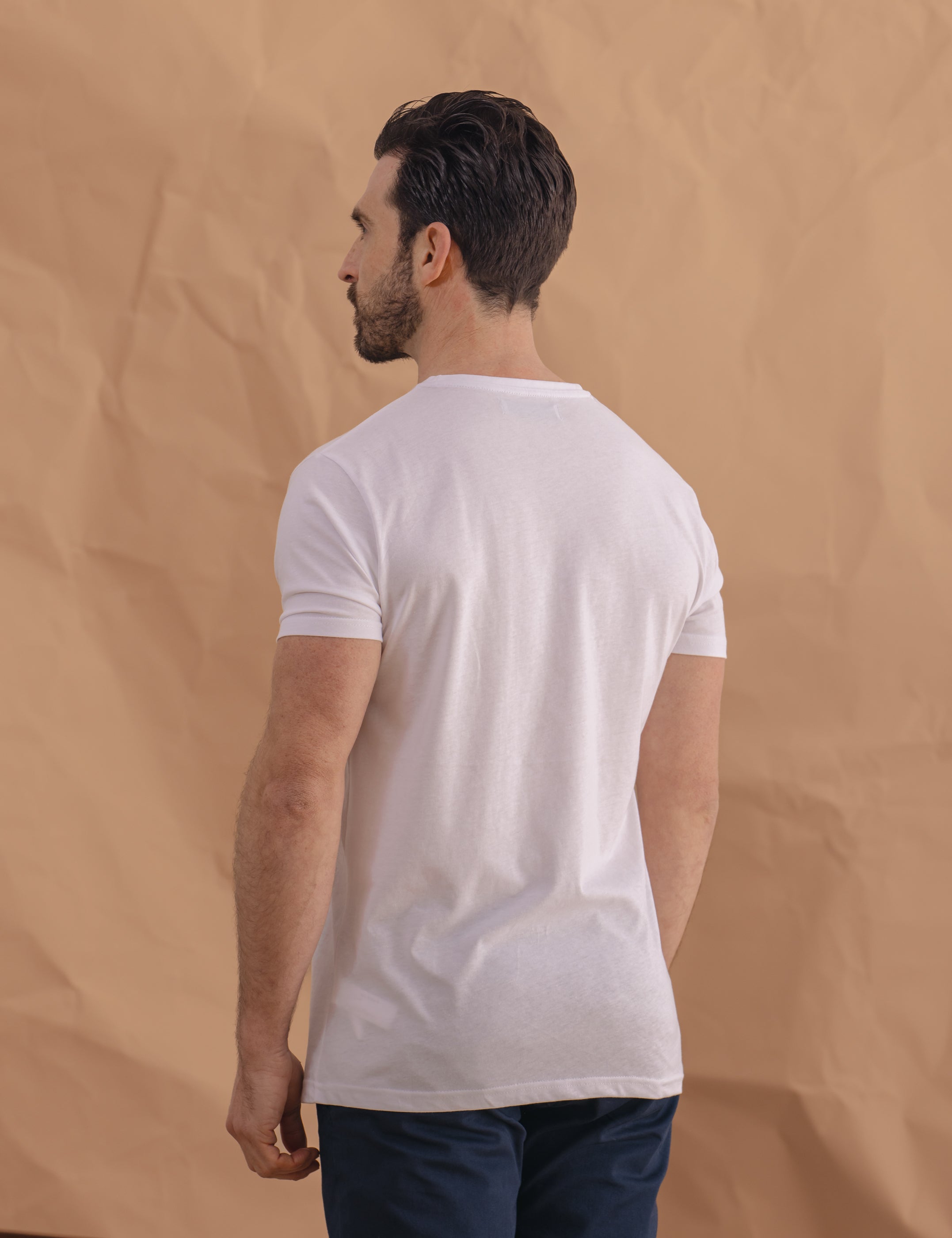 CAMISETA RIBETE BOLSILLO BLANCA